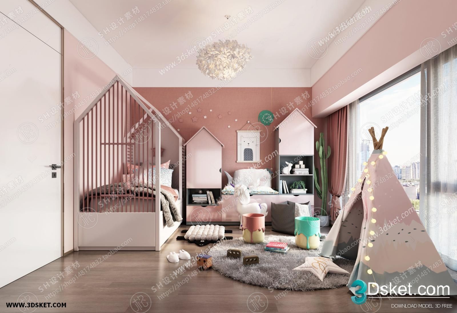 3D Interior Scene Children Room 0807