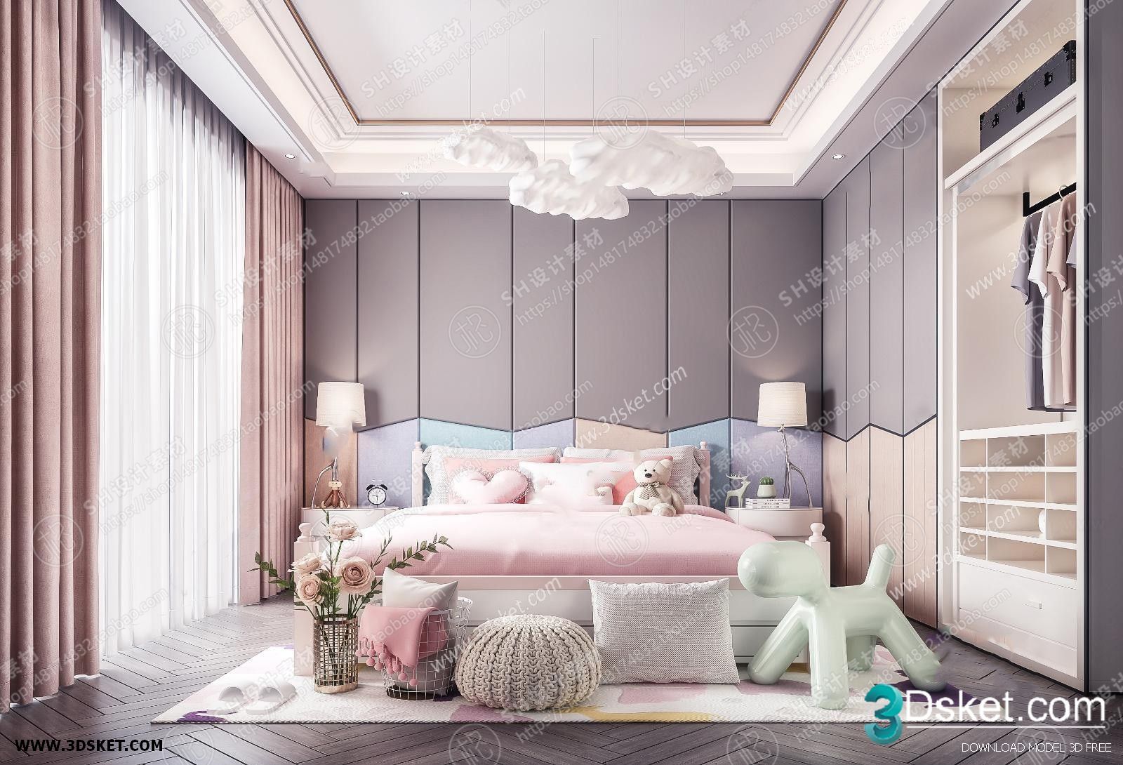 3D Interior Scene Children Room 0810