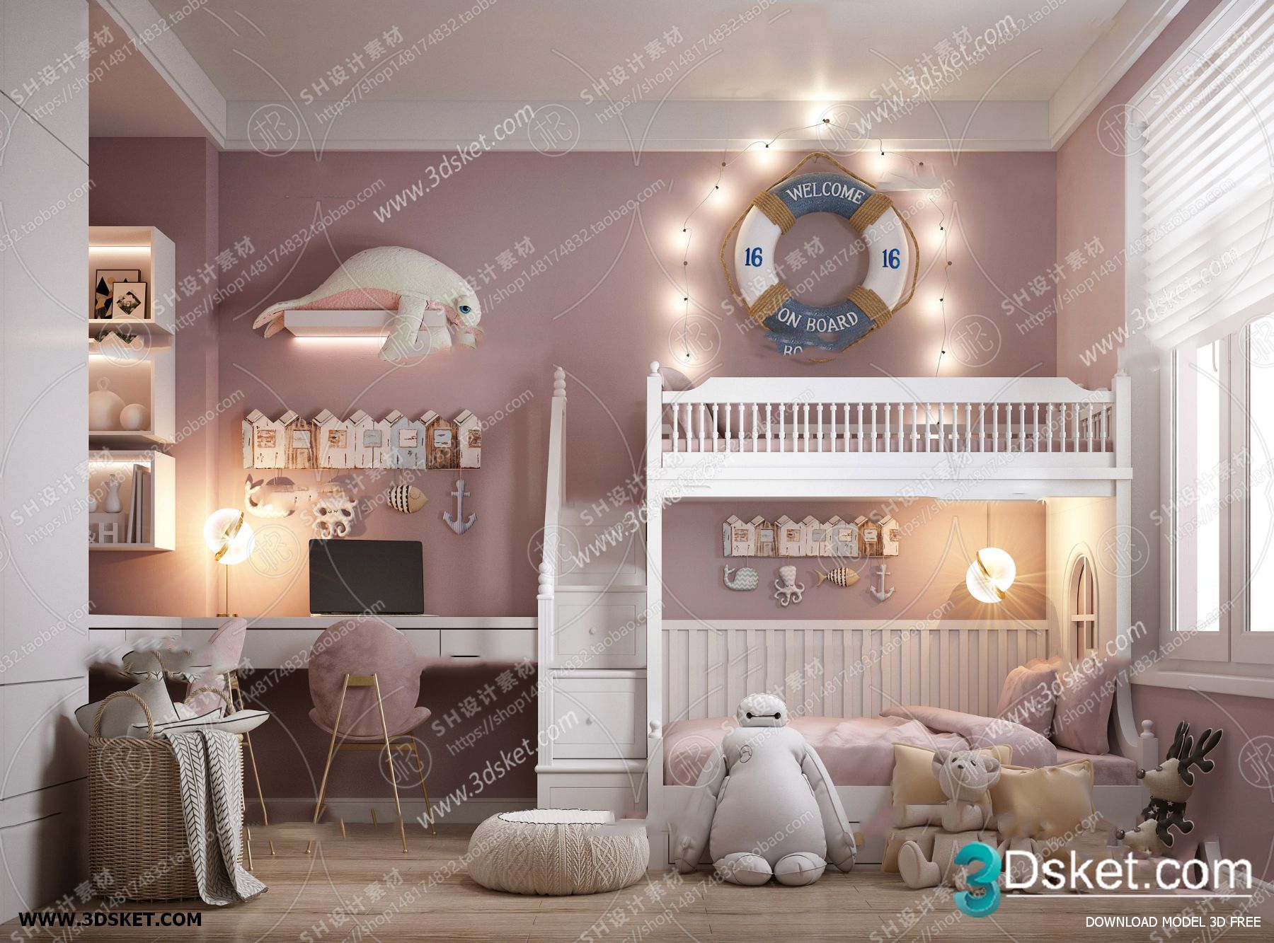 3D Interior Scene Children Room 0812
