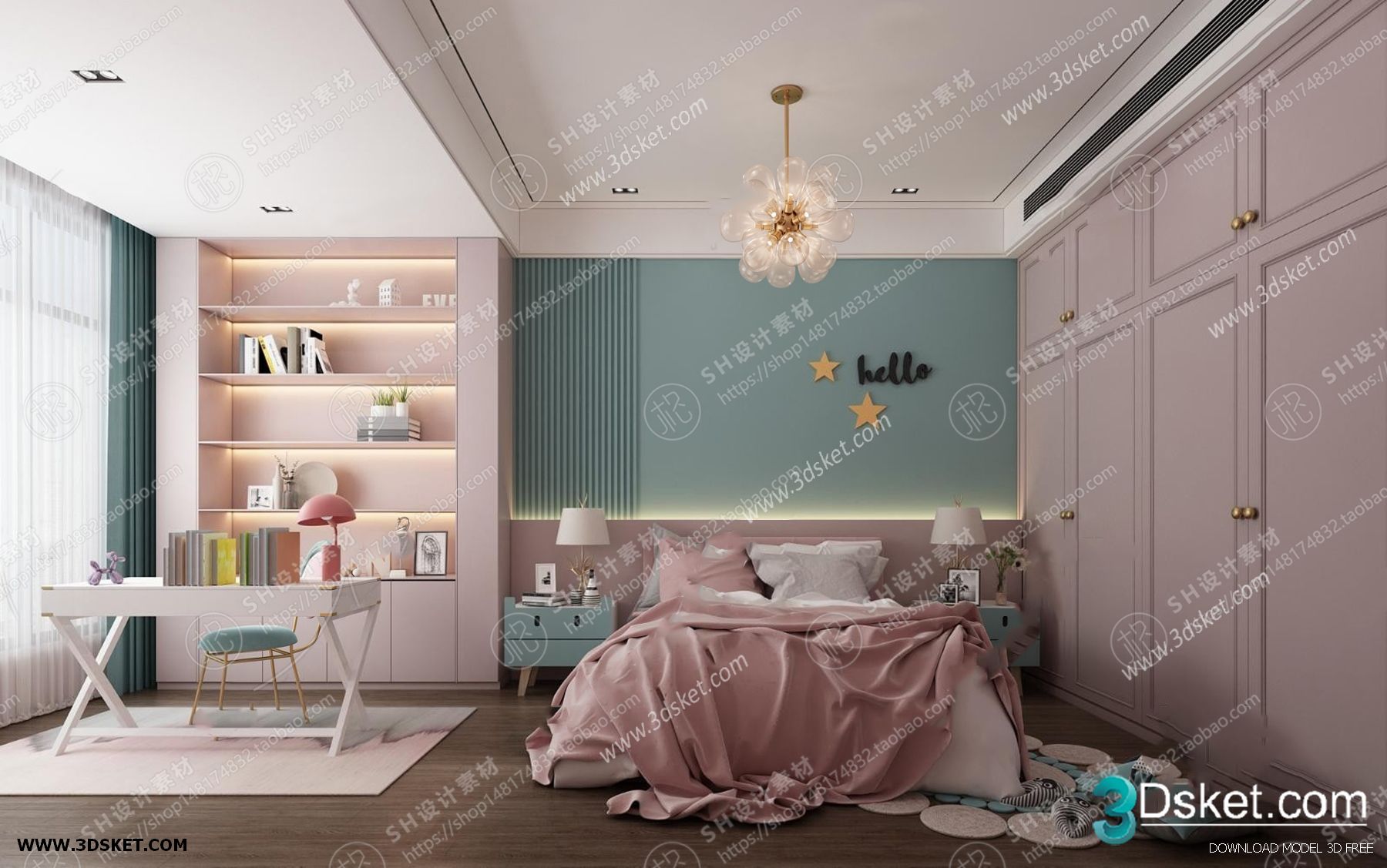 3D Interior Scene Children Room 0822