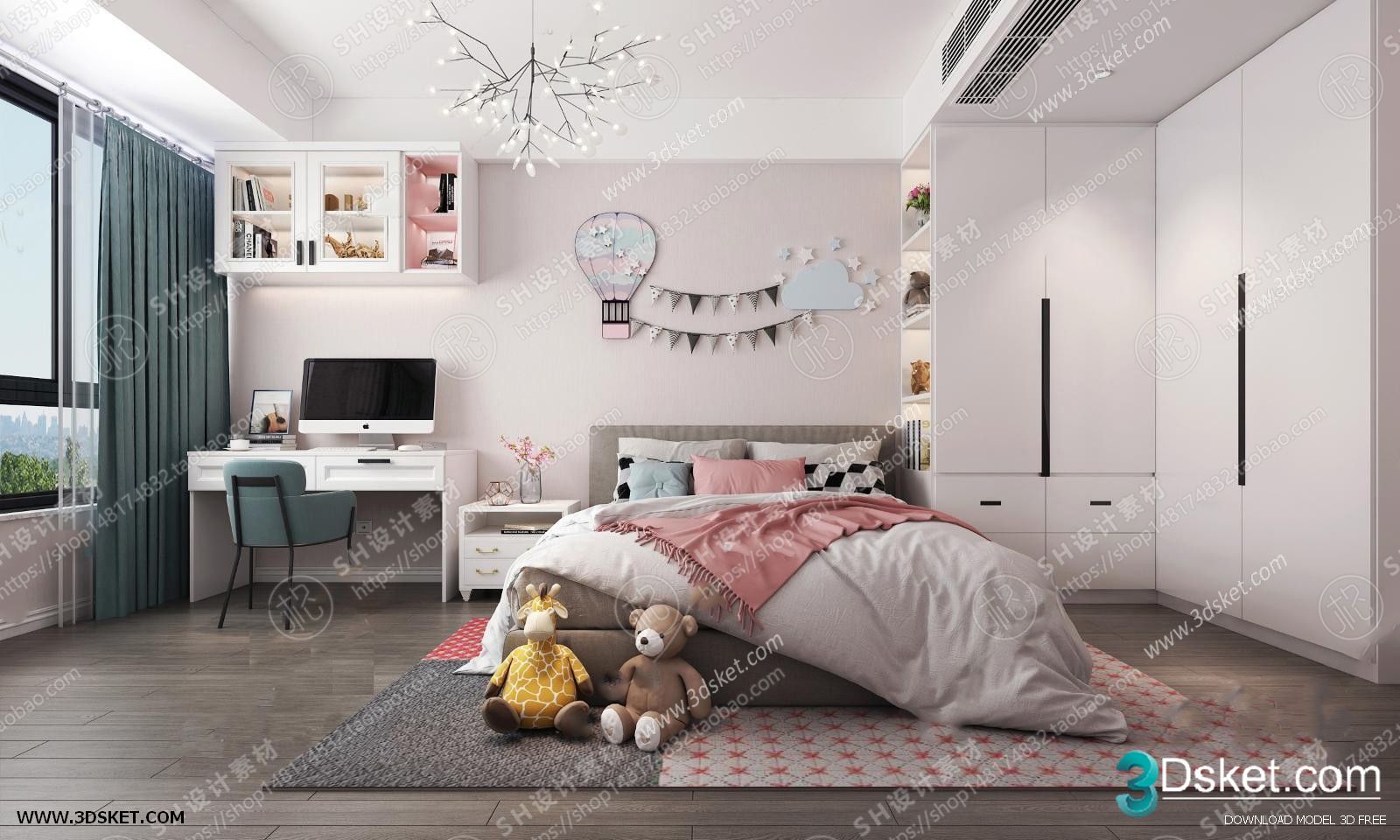 3D Interior Scene Children Room 0824