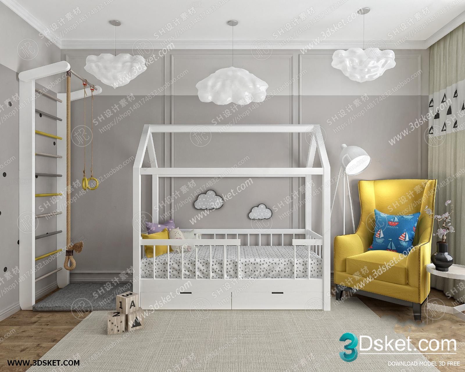 3D Interior Scene Children Room 0835