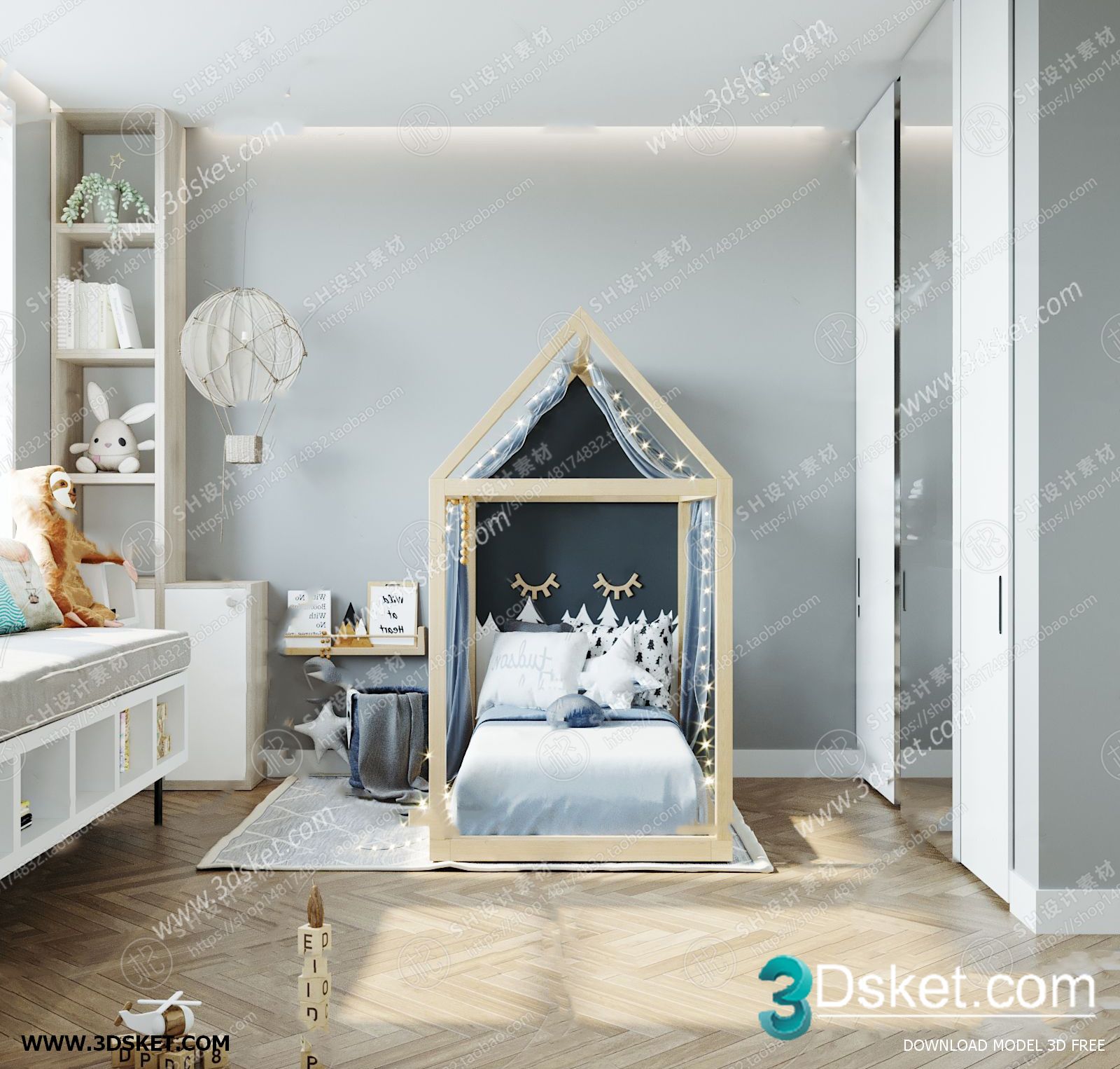 3D Interior Scene Children Room 0837