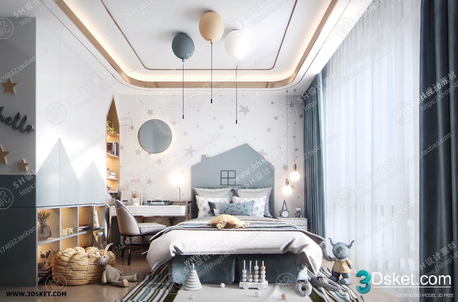 3D Interior Scene Children Room 0840