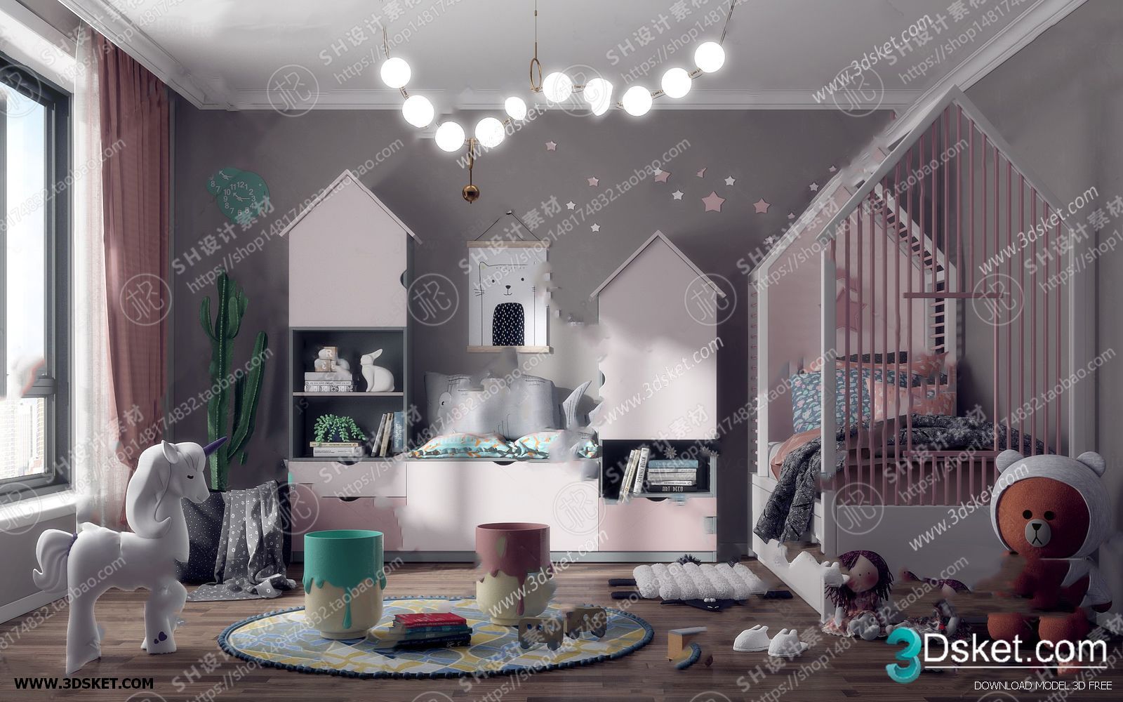 3D Interior Scene Children Room 0842