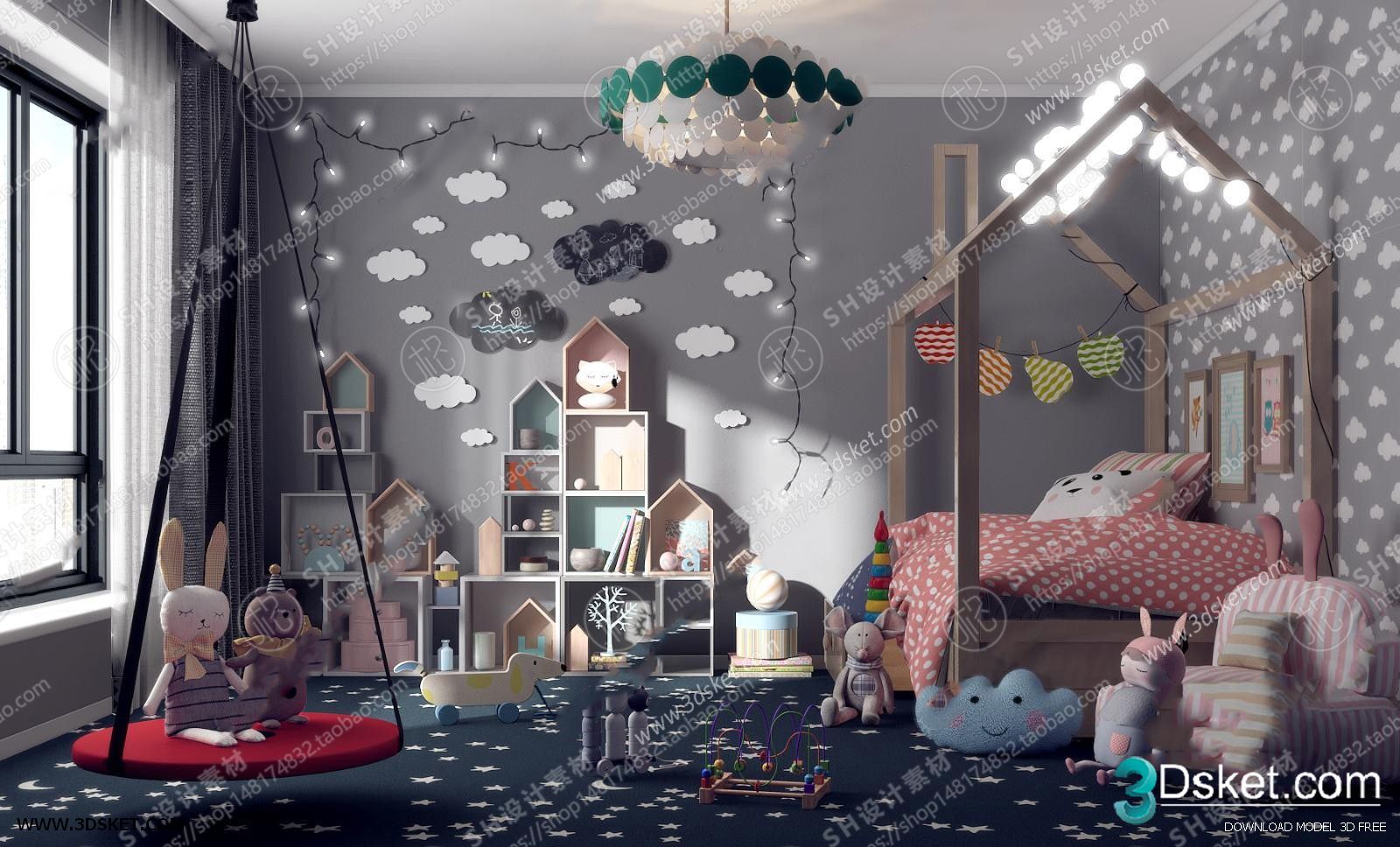3D Interior Scene Children Room 0843