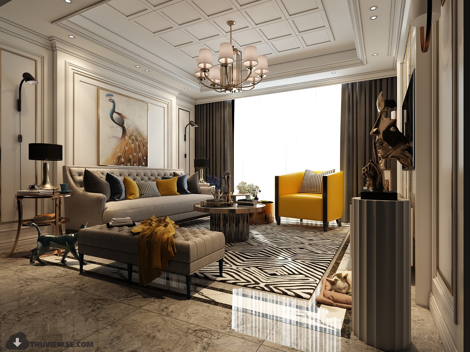 3D Interior Model Living room 0491 Scene 3dsmax