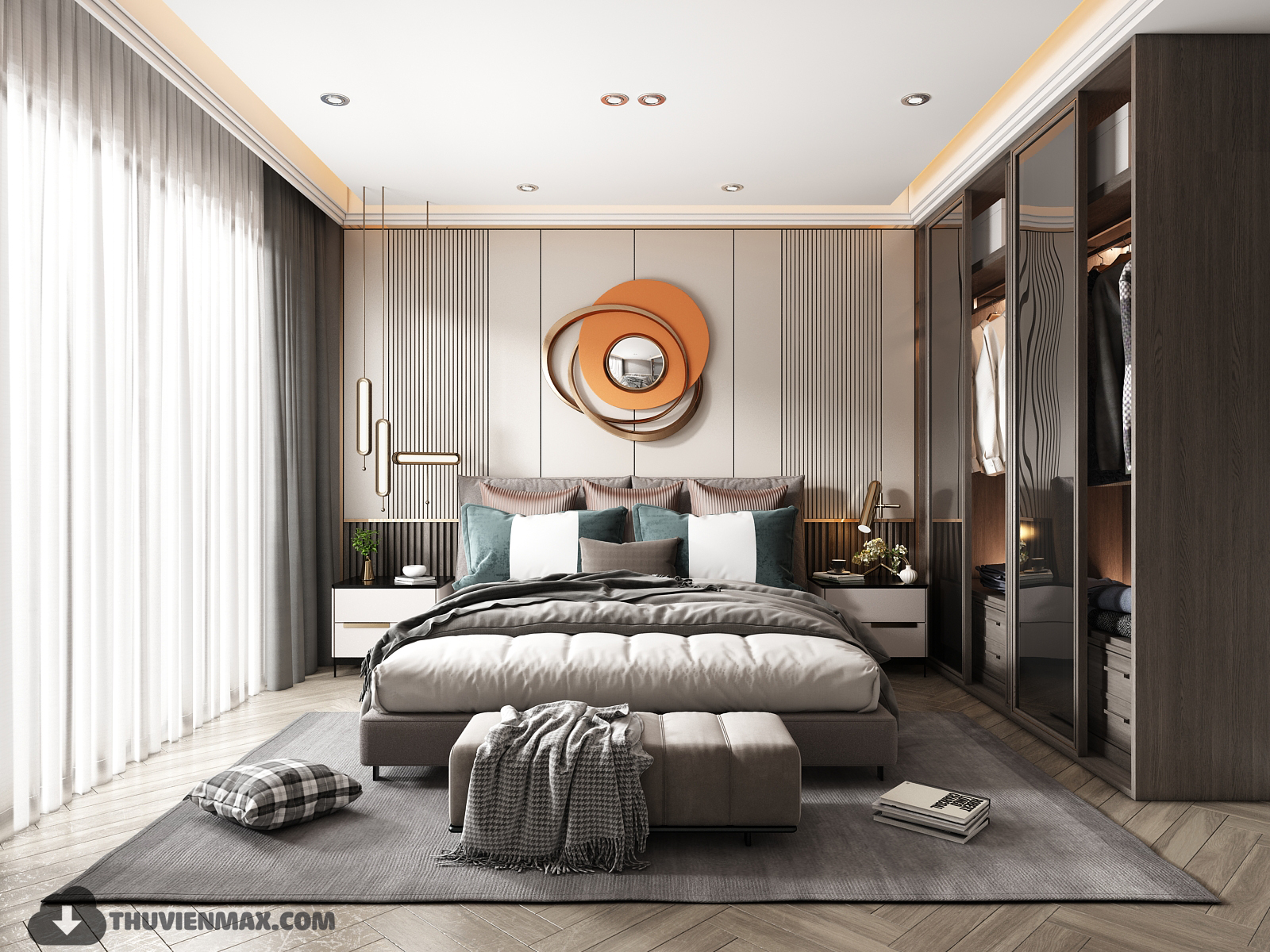 3D Interior Model Bed Room 0266 Scene 3dsmax