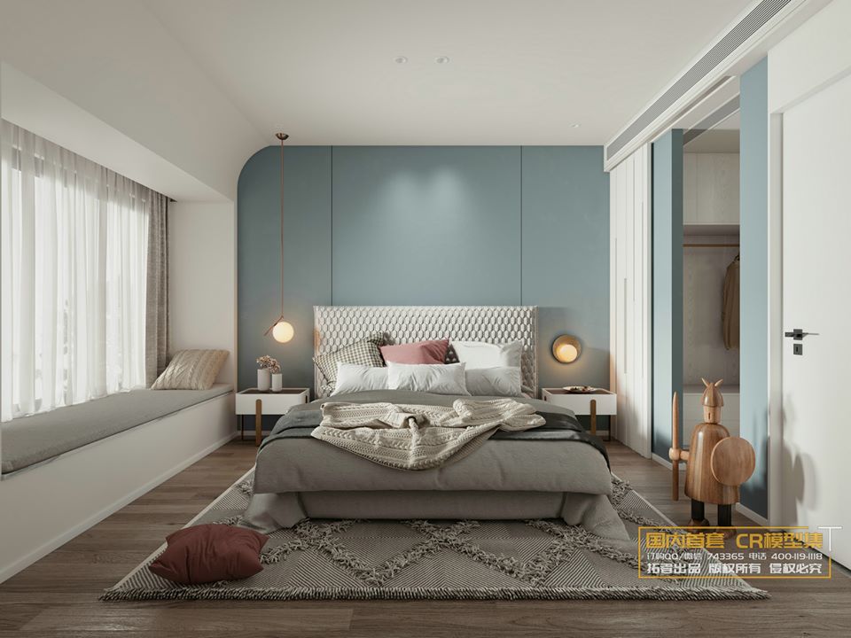 3D Interior Model Bed Room 0278 Scene 3dsmax