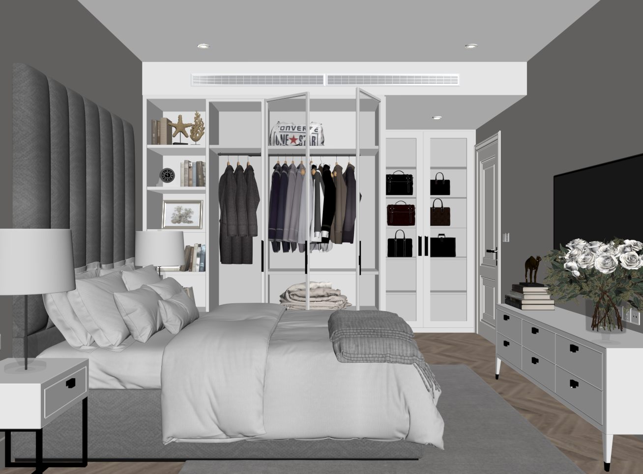 3D Interior Model Bed Room 0350 Scene 3dsmax