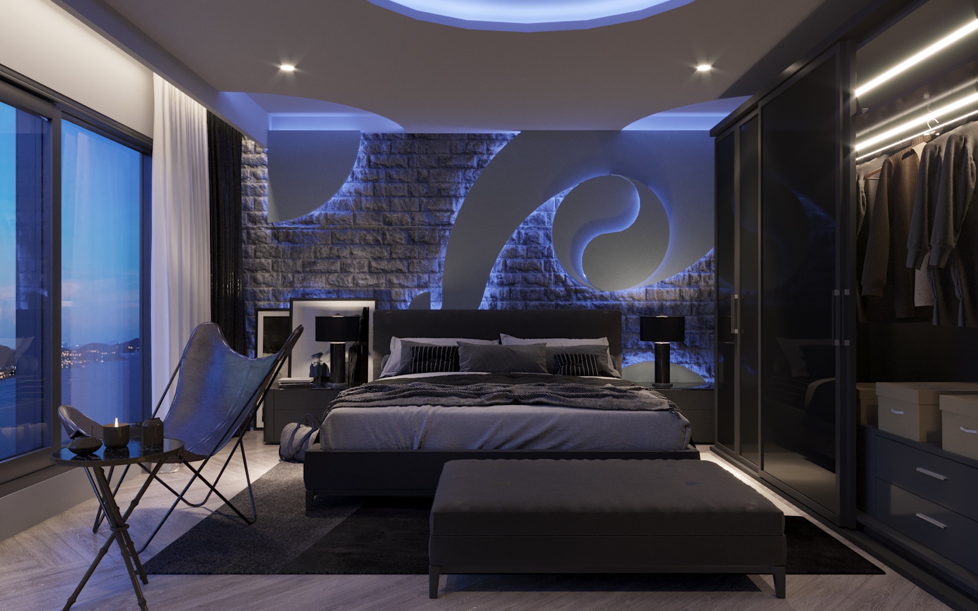 3D Interior Model Bed Room 0352 Scene 3dsmax