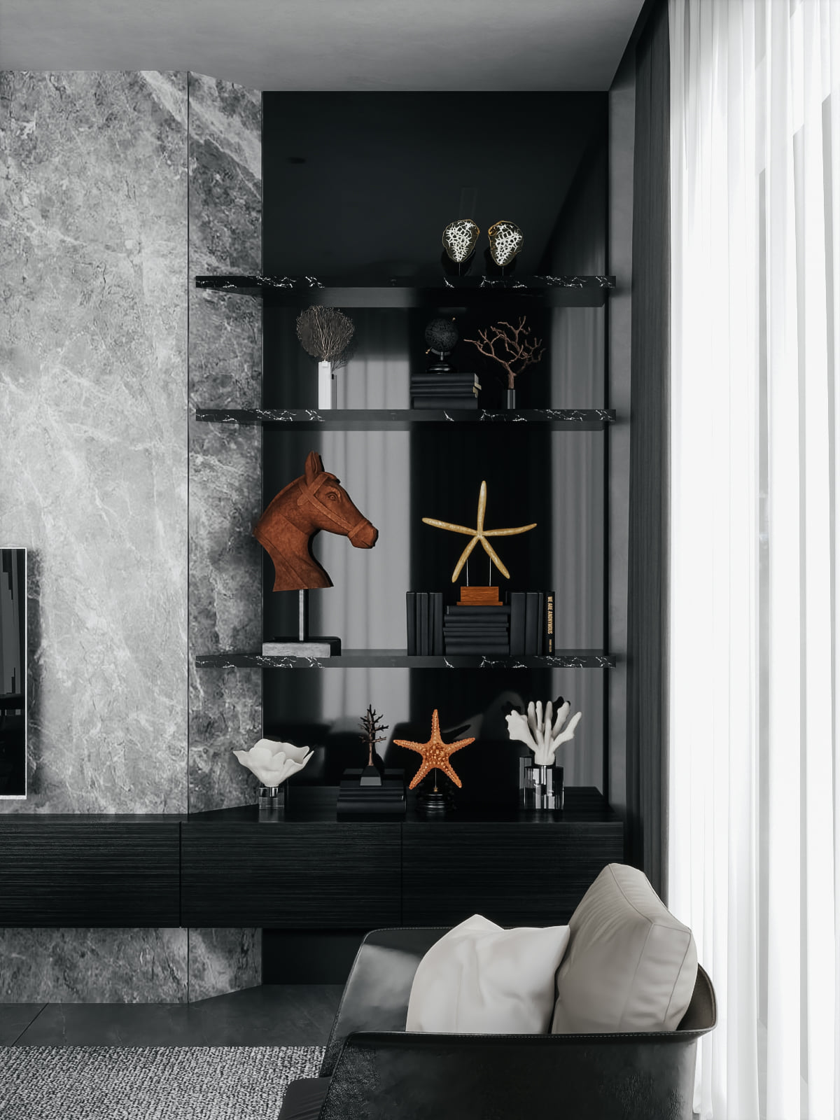 3D Interior Model Living room 0536 Scene 3dsmax