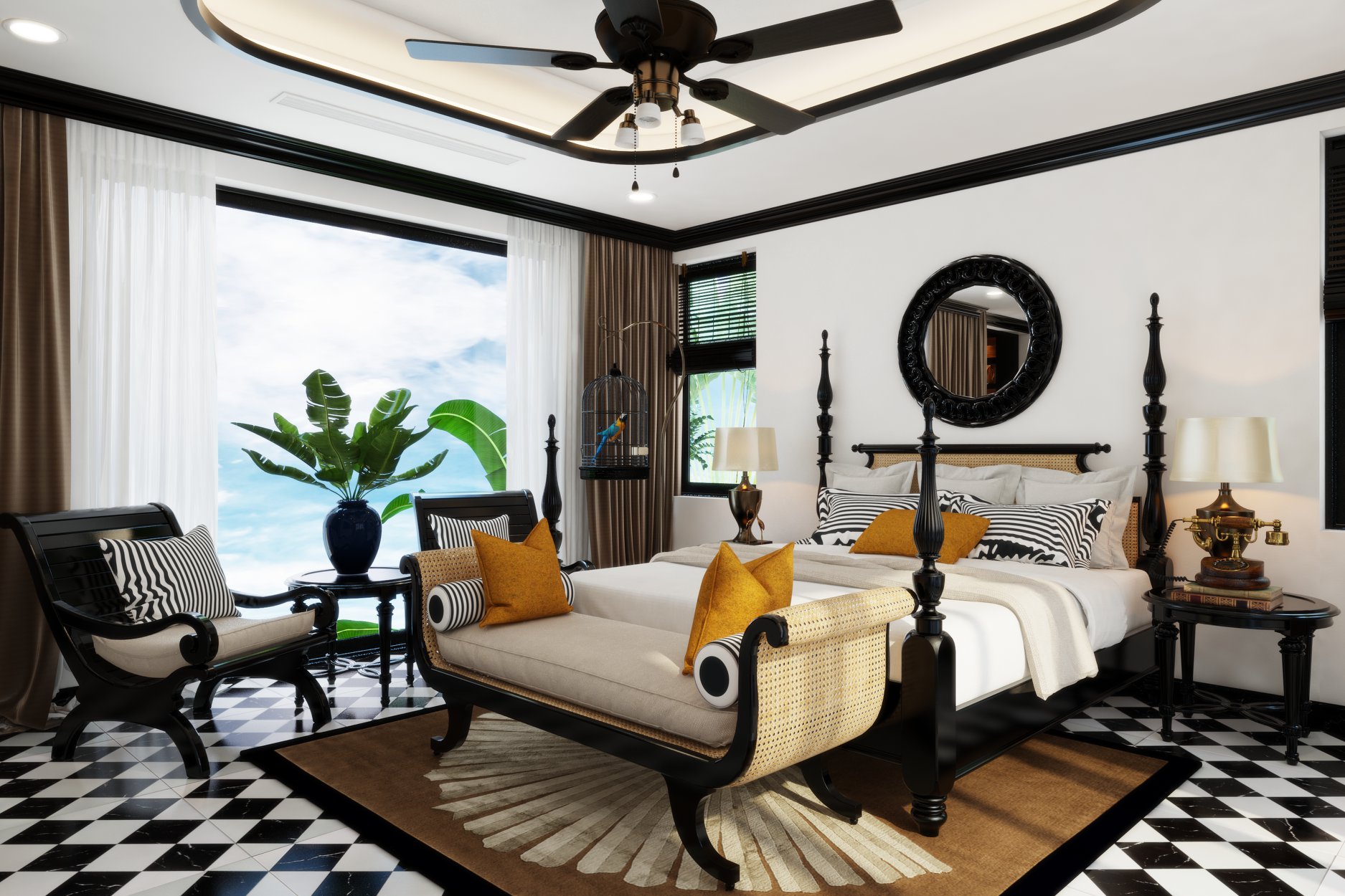 3D Interior Model Bed Room 0357A Scene 3dsmax