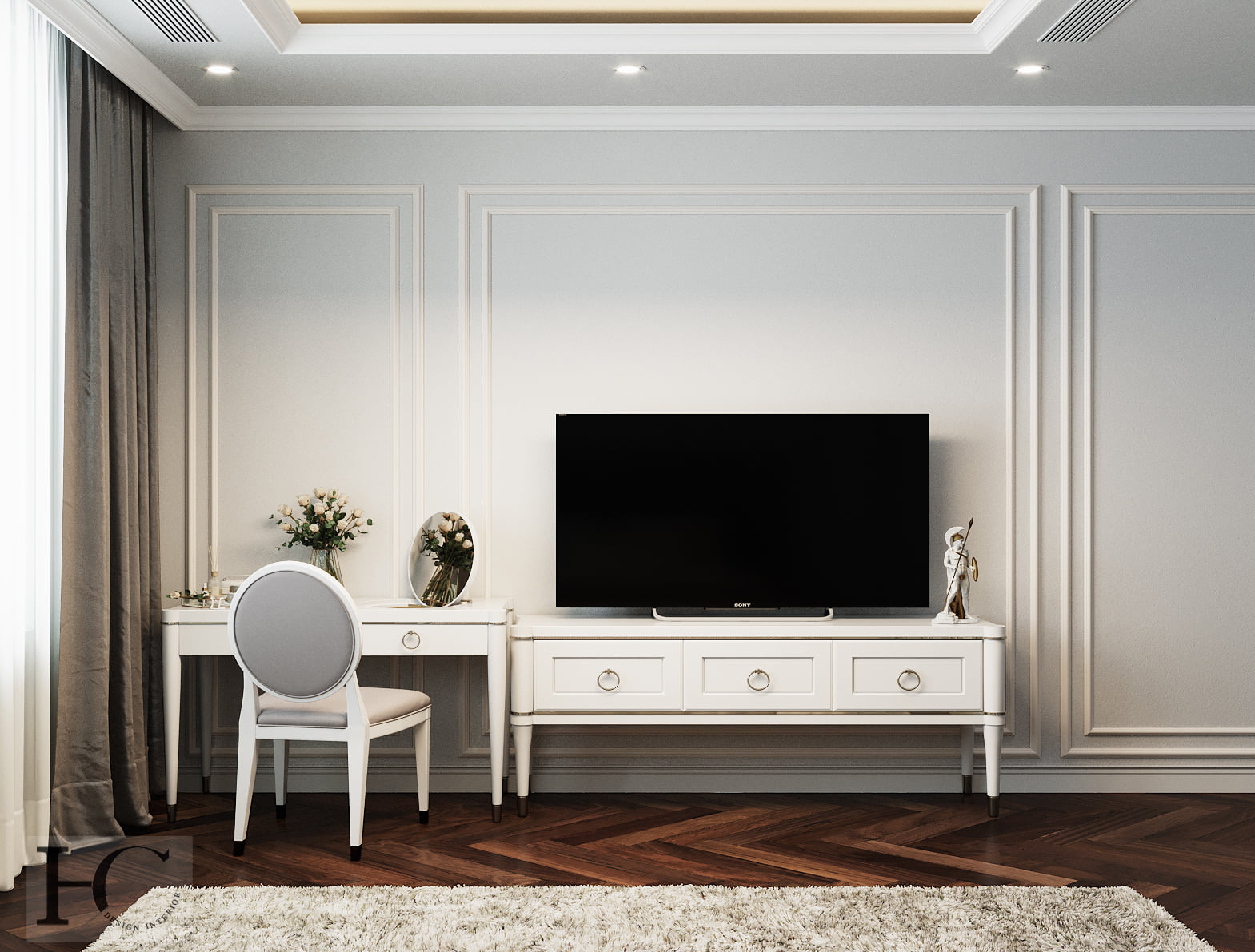 3D Interior Model Bed Room 0359 Scene 3dsmax