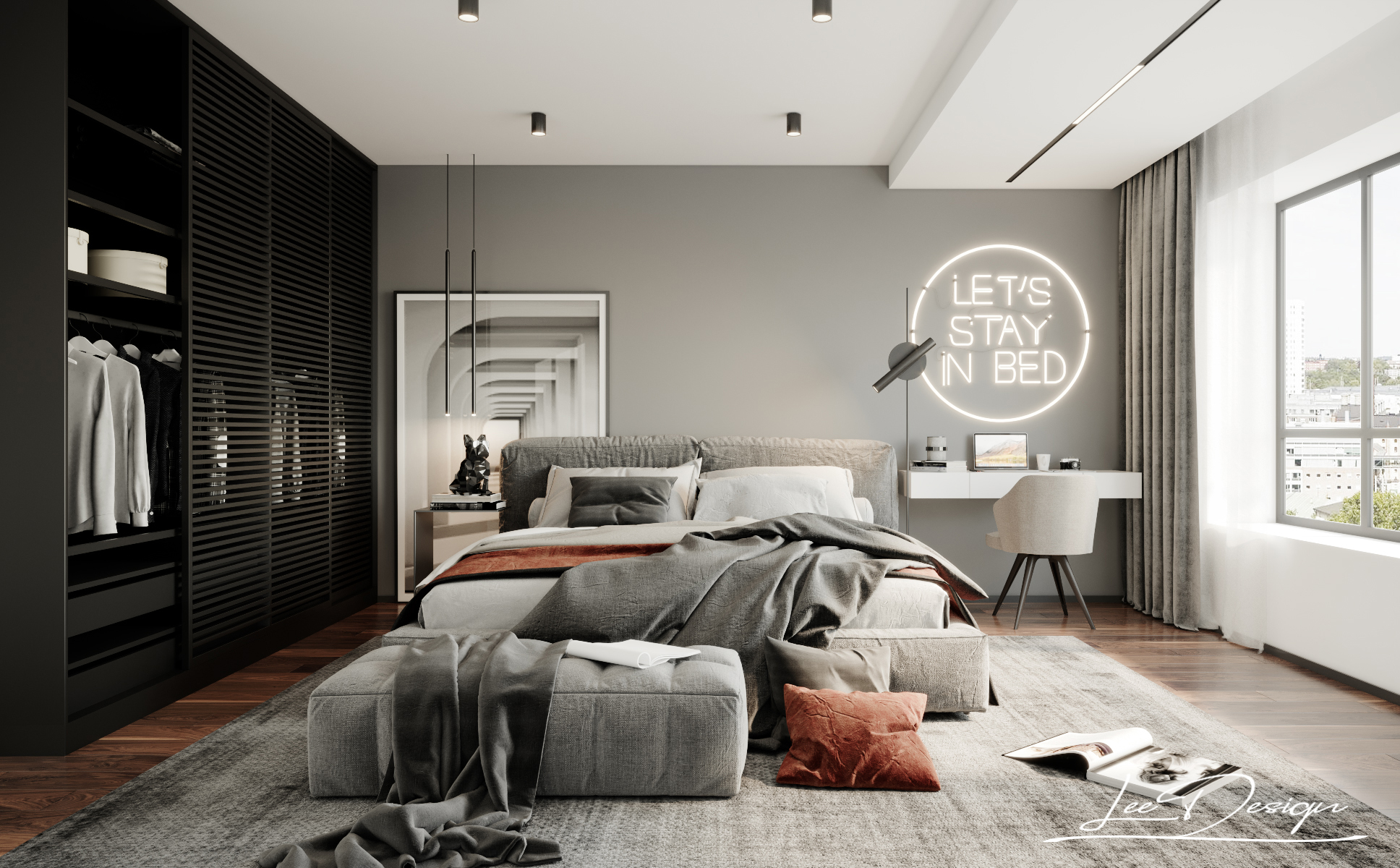 3D Interior Model Bed Room 0371 Scene 3dsmax
