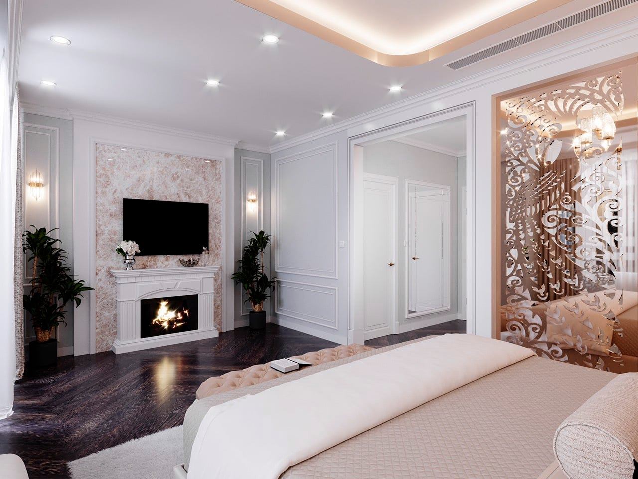 3D Interior Model Bed Room 0383 Scene 3dsmax