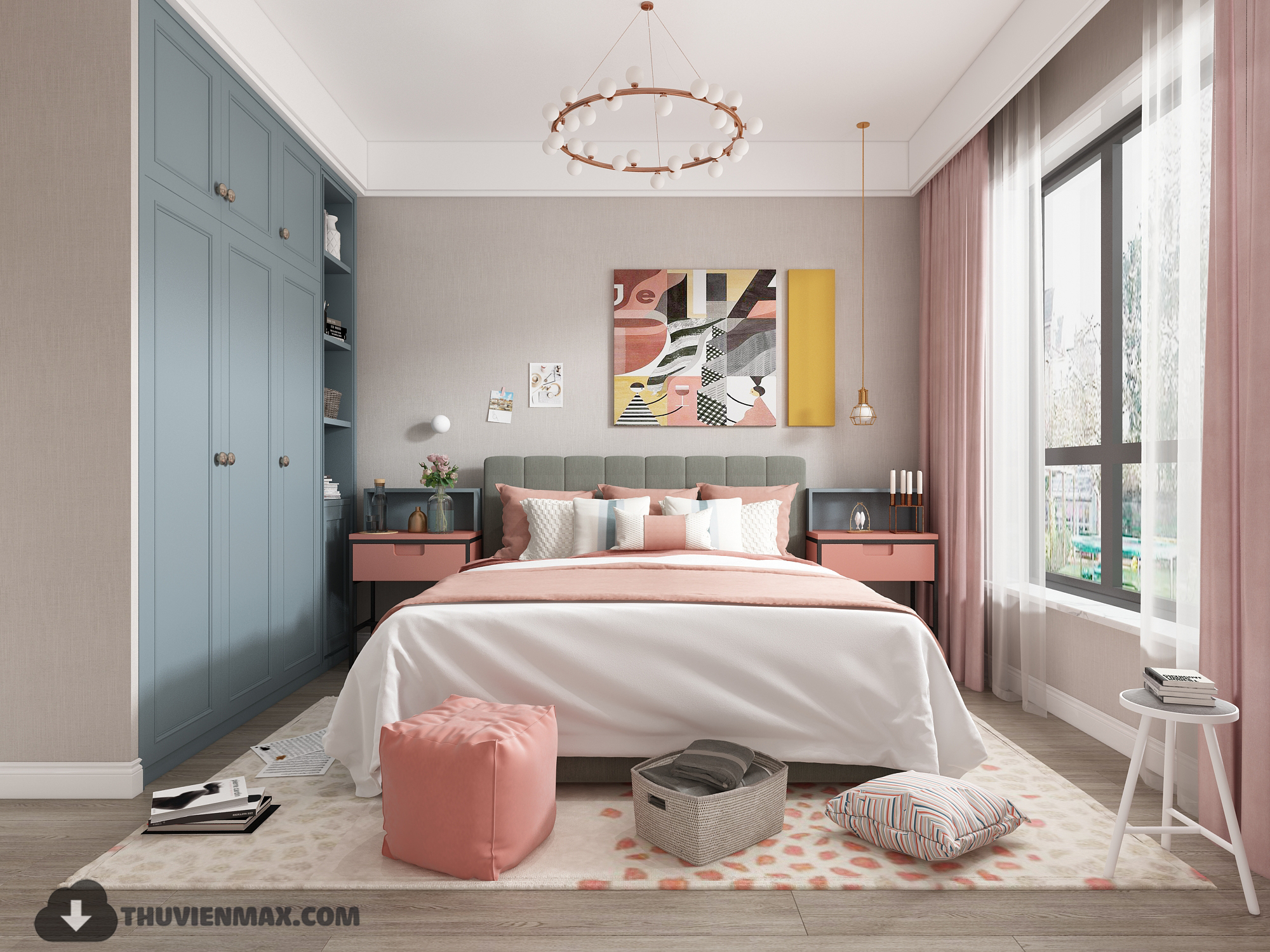 3D Interior Model Bed Room 0389 Scene 3dsmax