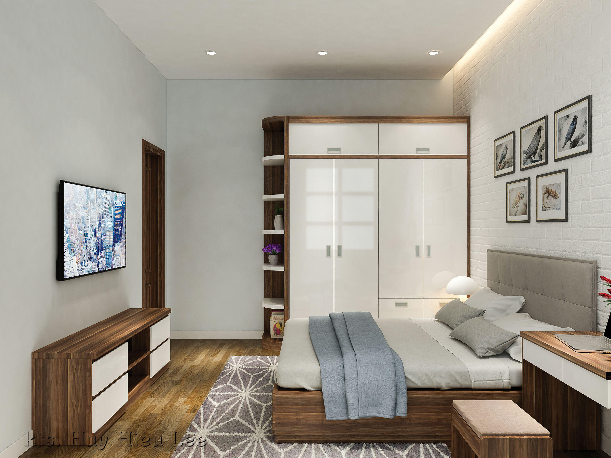 3D Interior Model Bed Room 0390 Scene 3dsmax