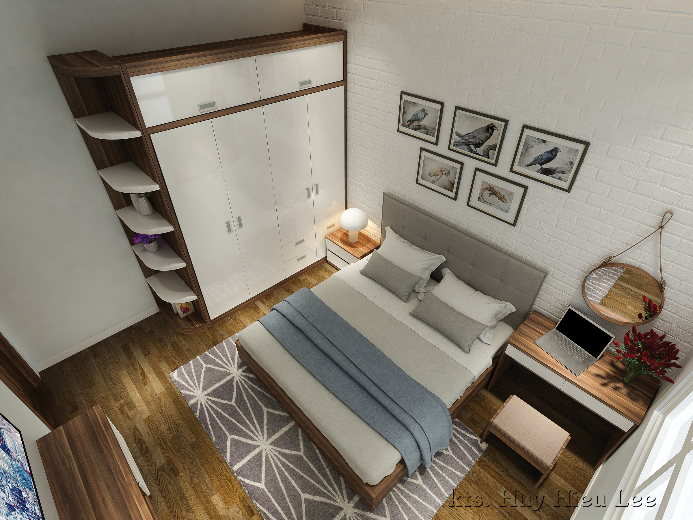 3D Interior Model Bed Room 0390 Scene 3dsmax