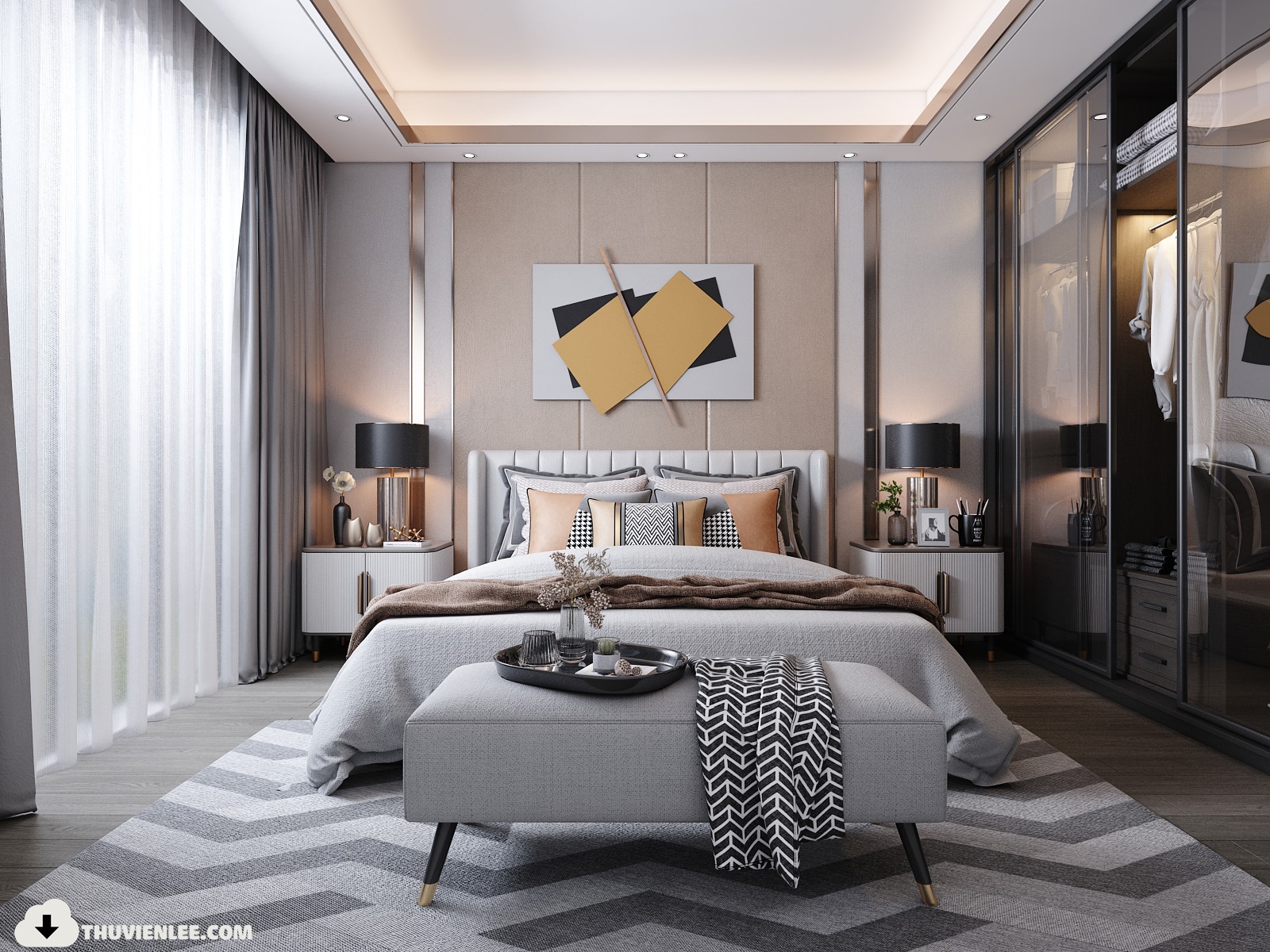 3D Interior Model Bed Room 0397 Scene 3dsmax