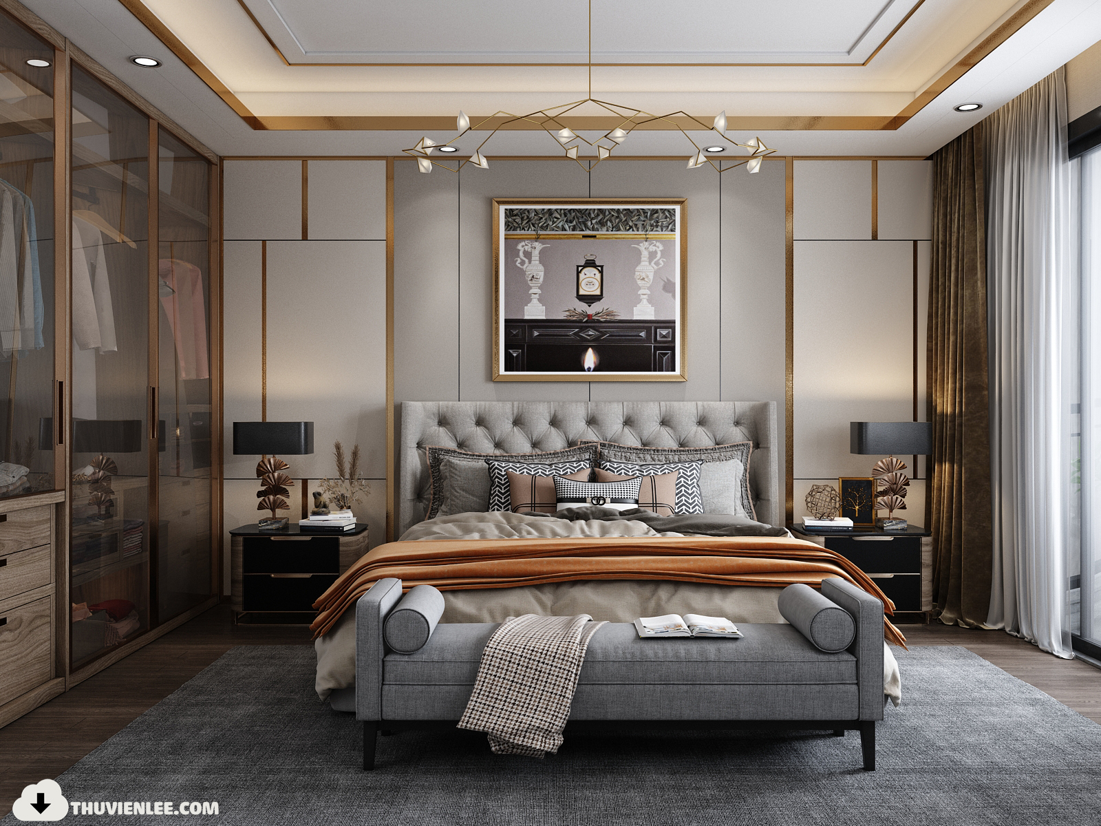 3D Interior Model Bed Room 0405 Scene 3dsmax
