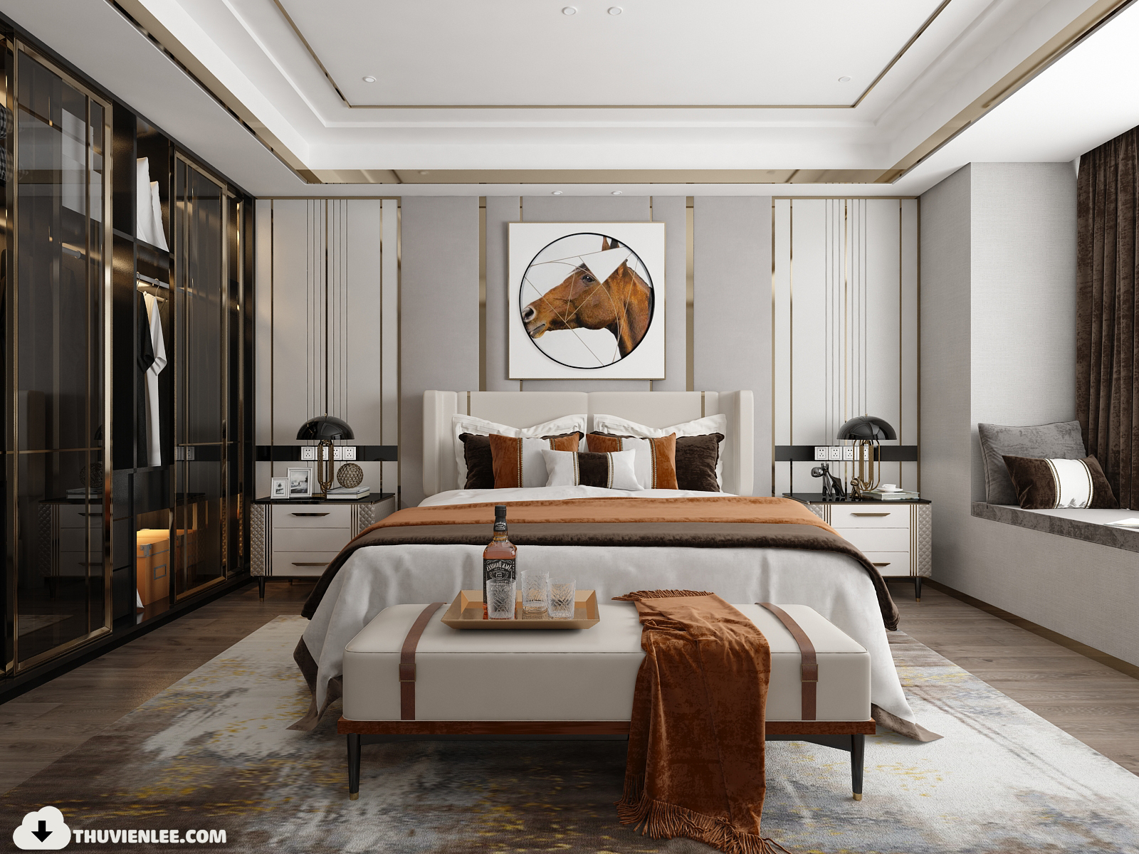 3D Interior Model Bed Room 0407 Scene 3dsmax