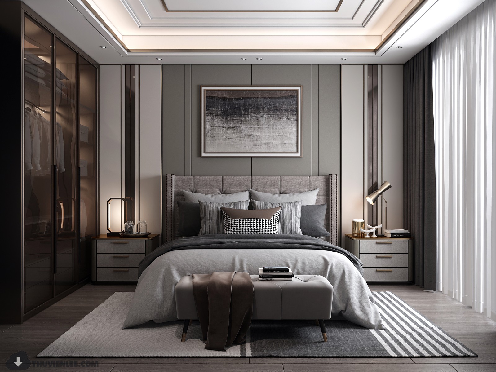 3D Interior Model Bed Room 0413 Scene 3dsmax