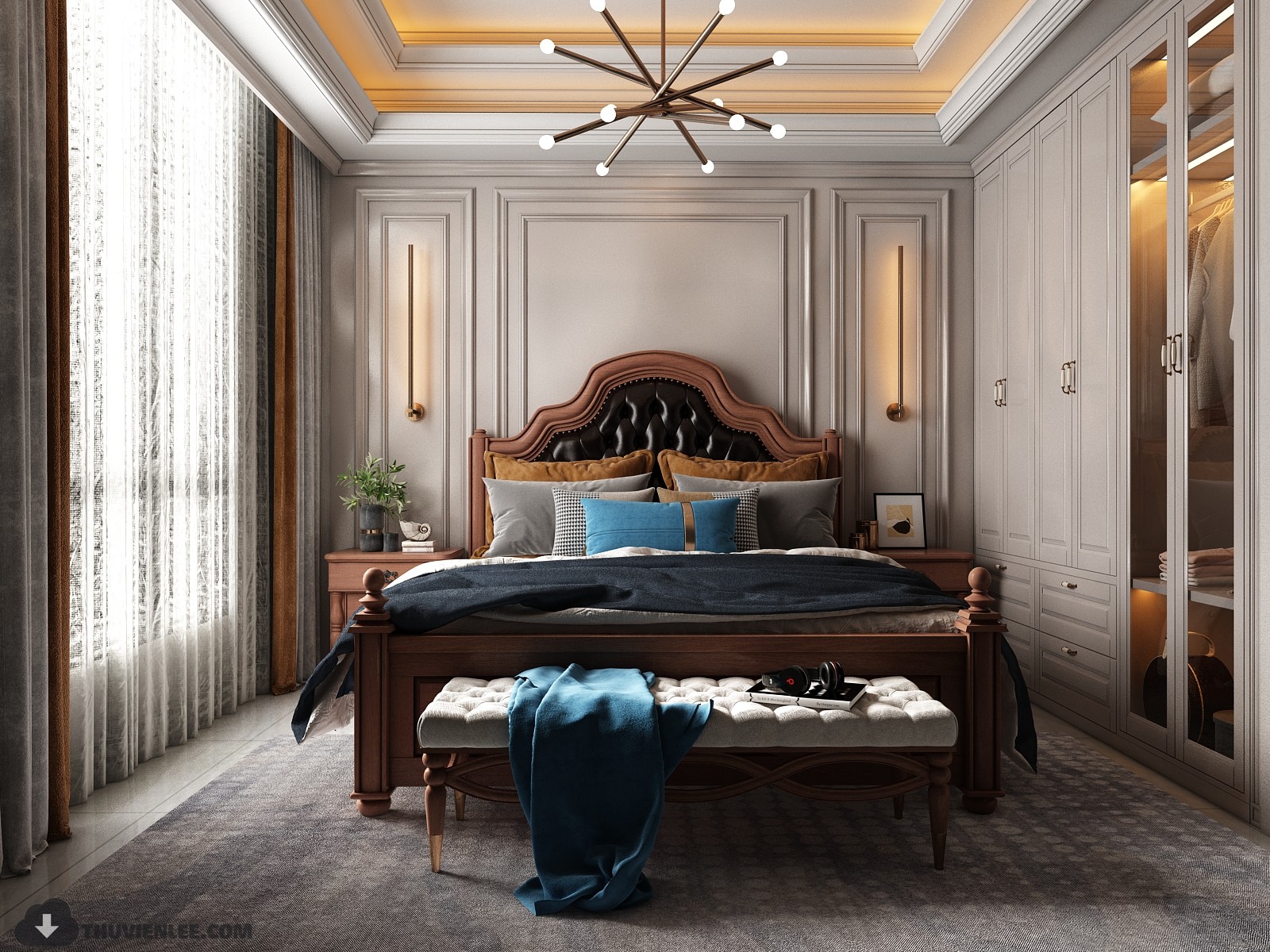 3D Interior Model Bed Room 0414 Scene 3dsmax