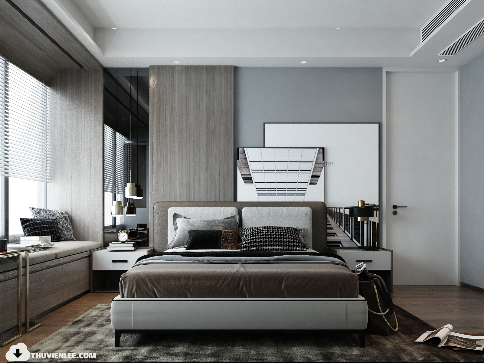 3D Interior Model Bed Room 0415 Scene 3dsmax