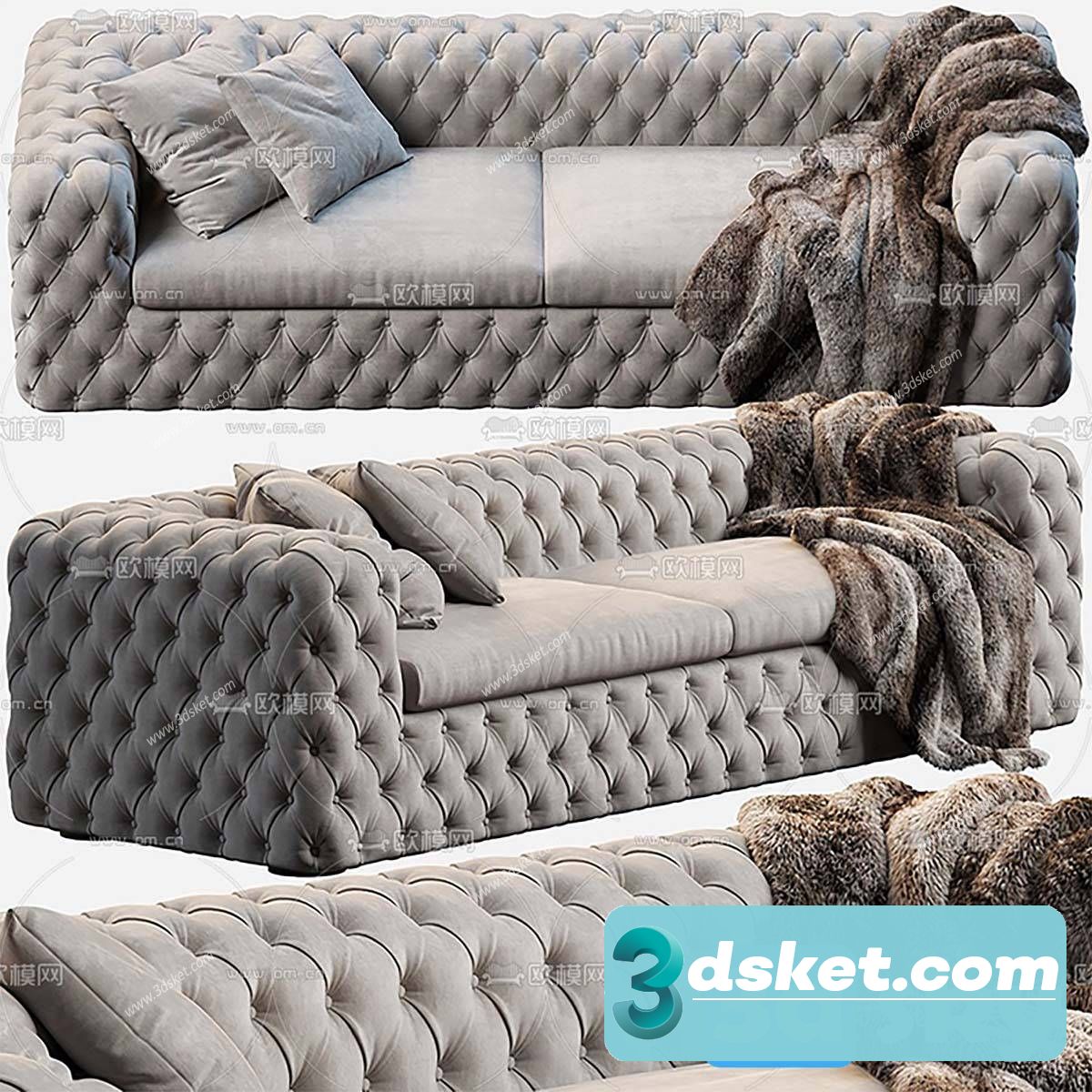 3D Model Sofa Free Download 0849