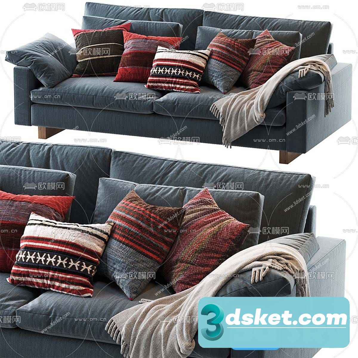 3D Model Sofa Free Download 0850