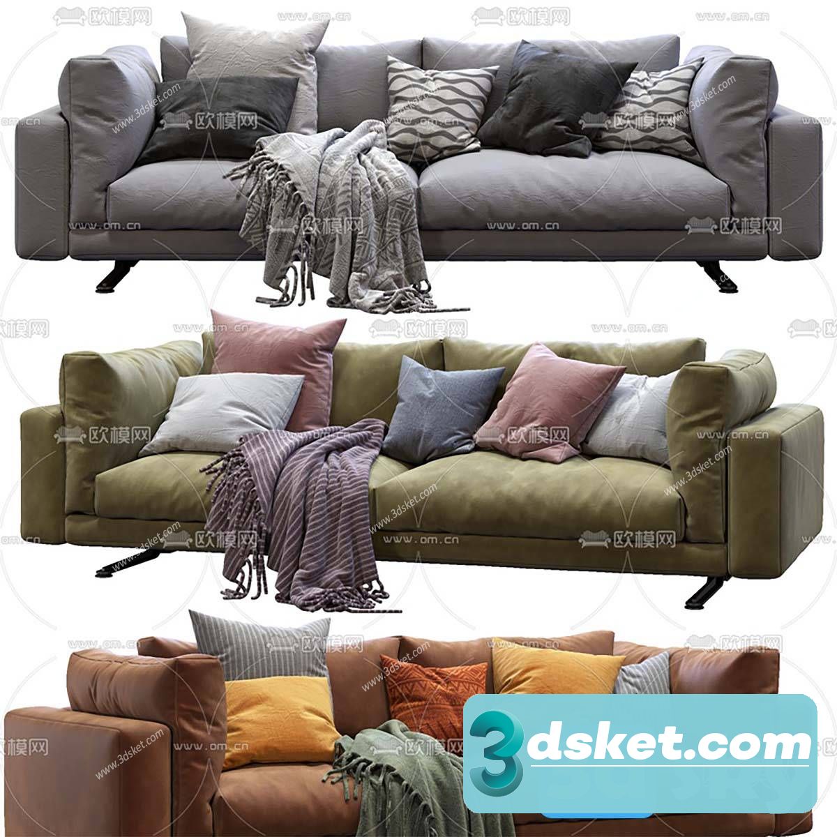 3D Model Sofa Free Download 0856