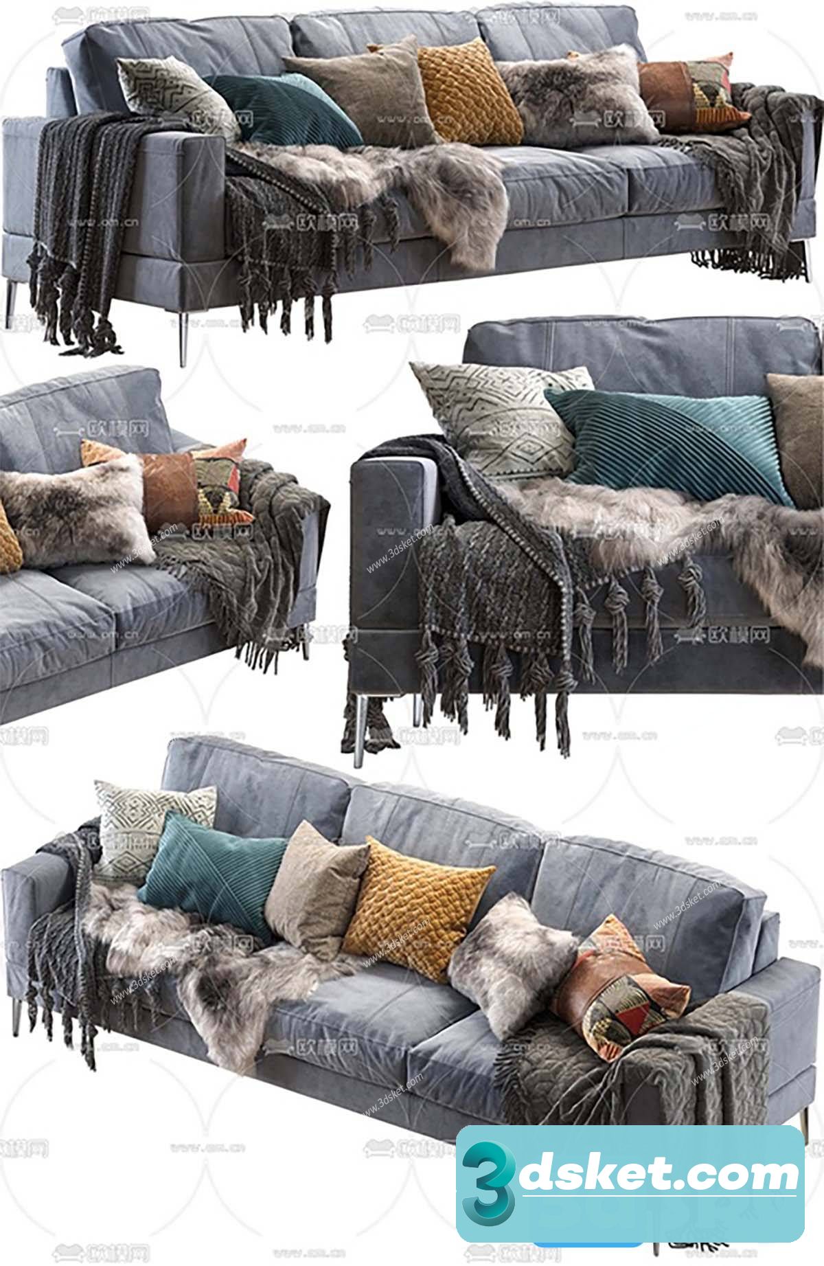 3D Model Sofa Free Download 0859