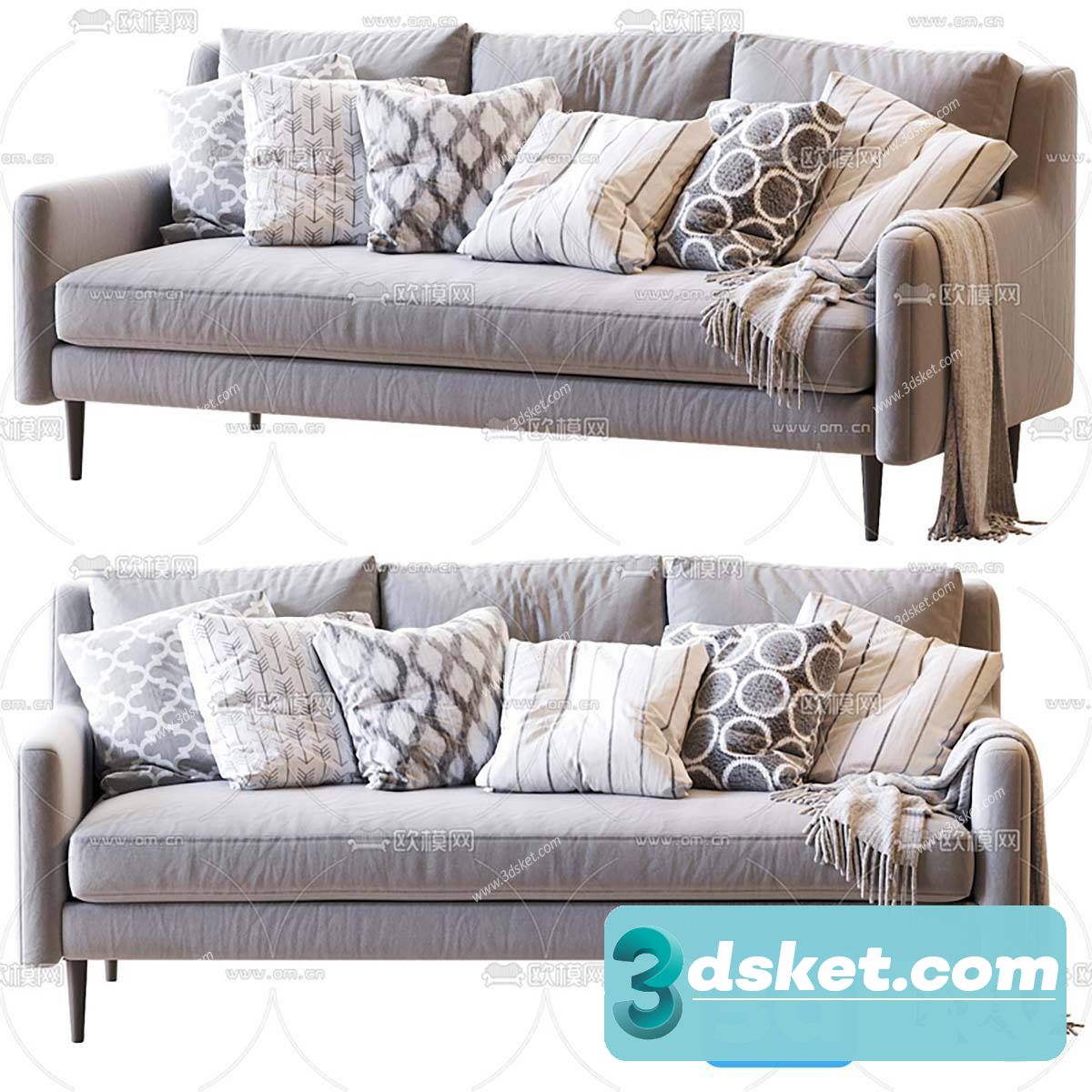 3D Model Sofa Free Download 0860