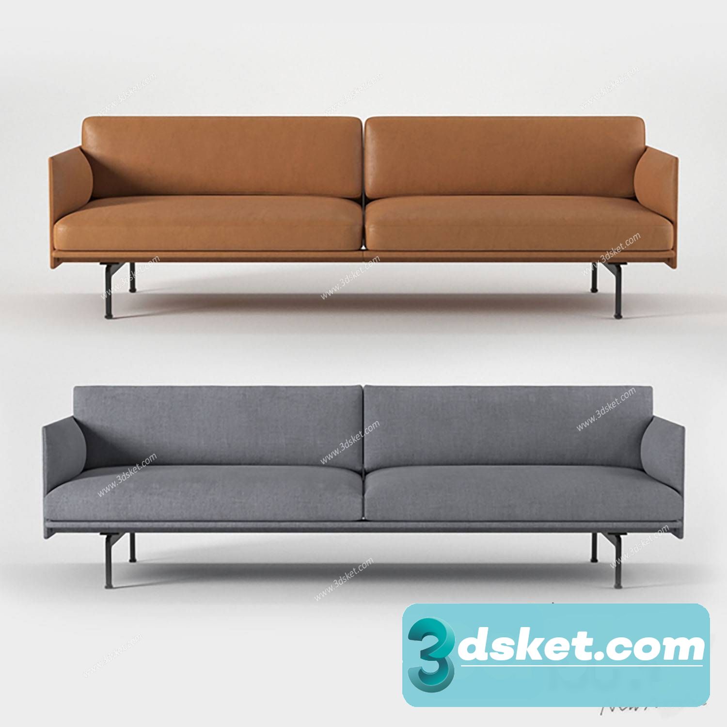 3D Model Sofa Free Download 0747