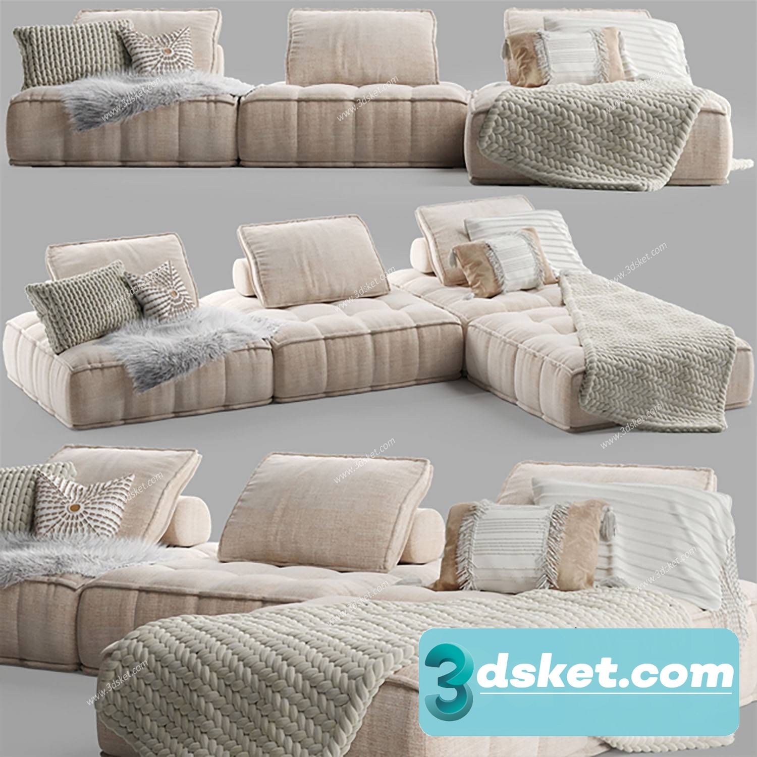 3D Model Sofa Free Download 0756