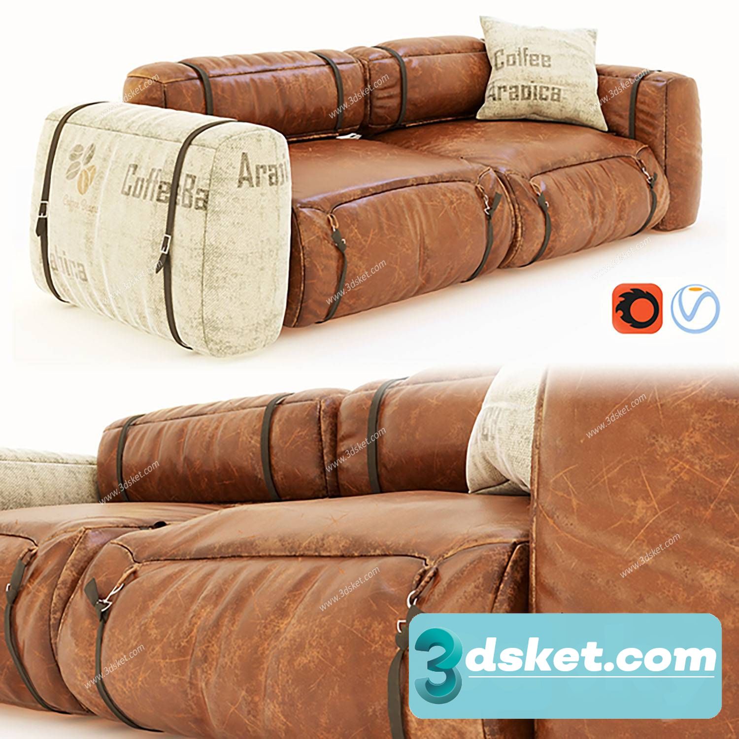 3D Model Sofa Free Download 0765