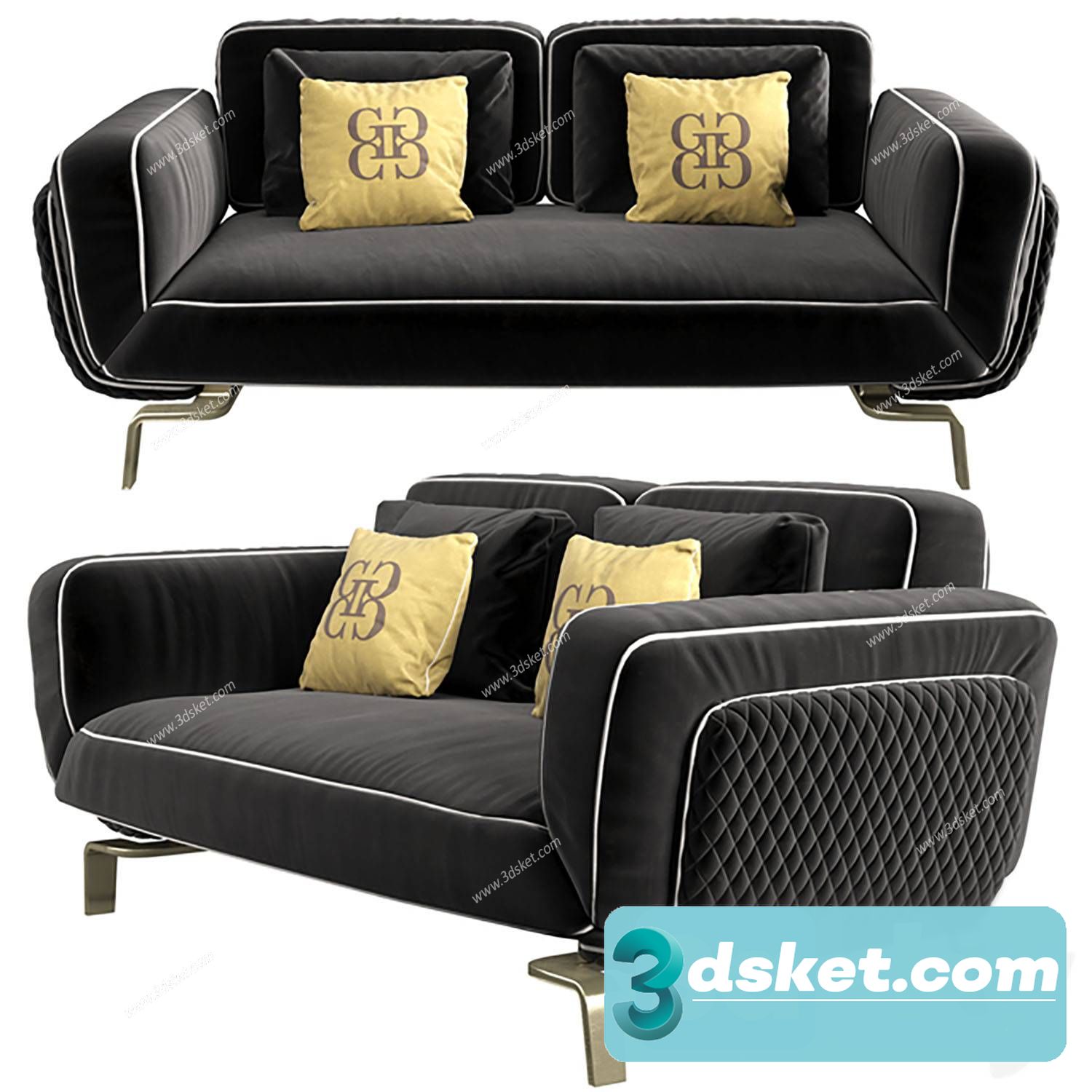 3D Model Sofa Free Download 0772