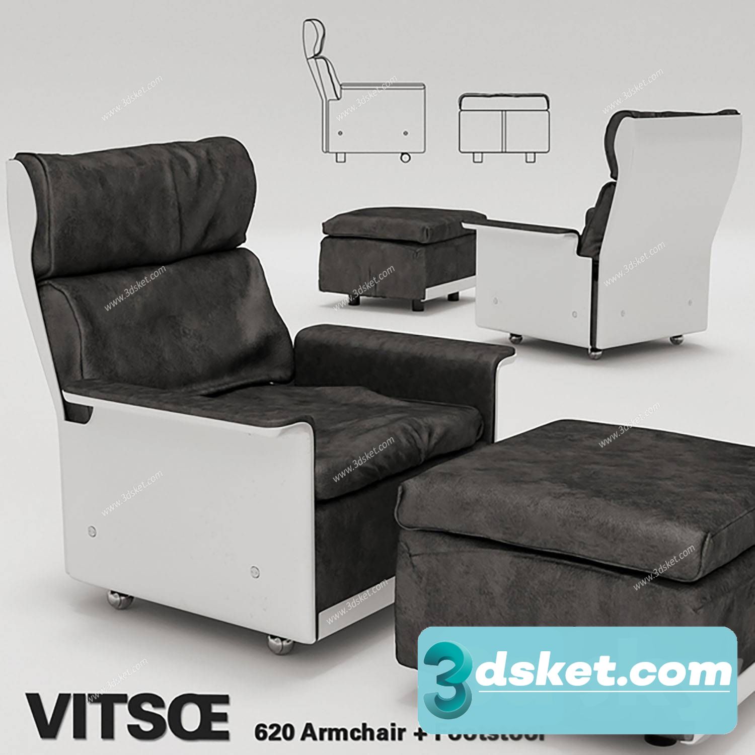 3D Model Sofa Free Download 0743