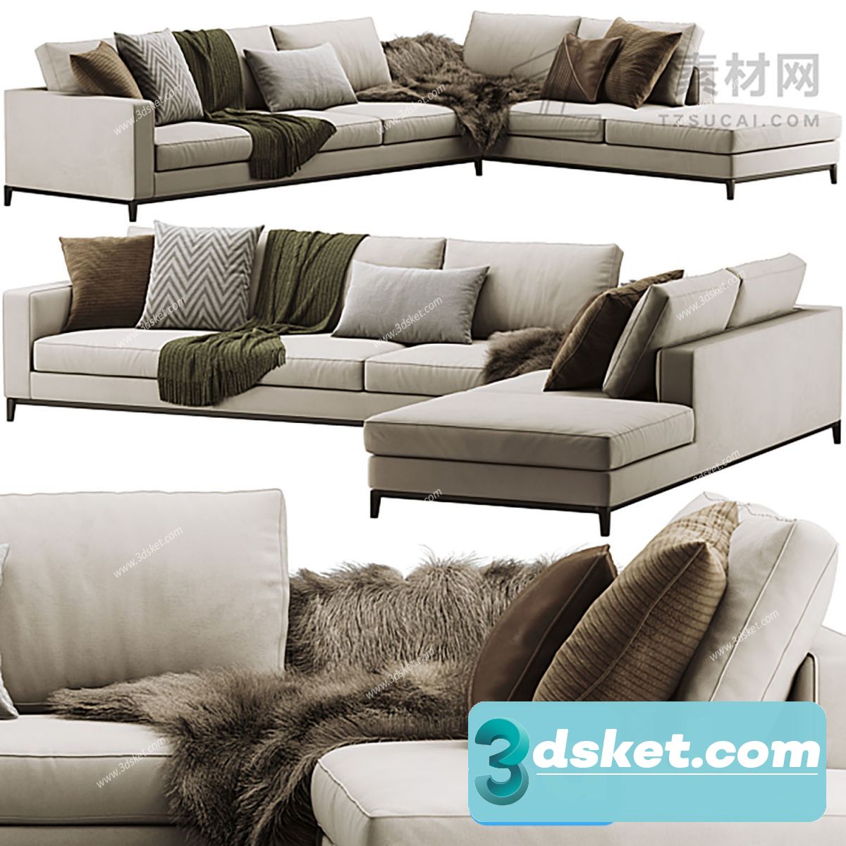 3D Model Sofa Free Download 0796