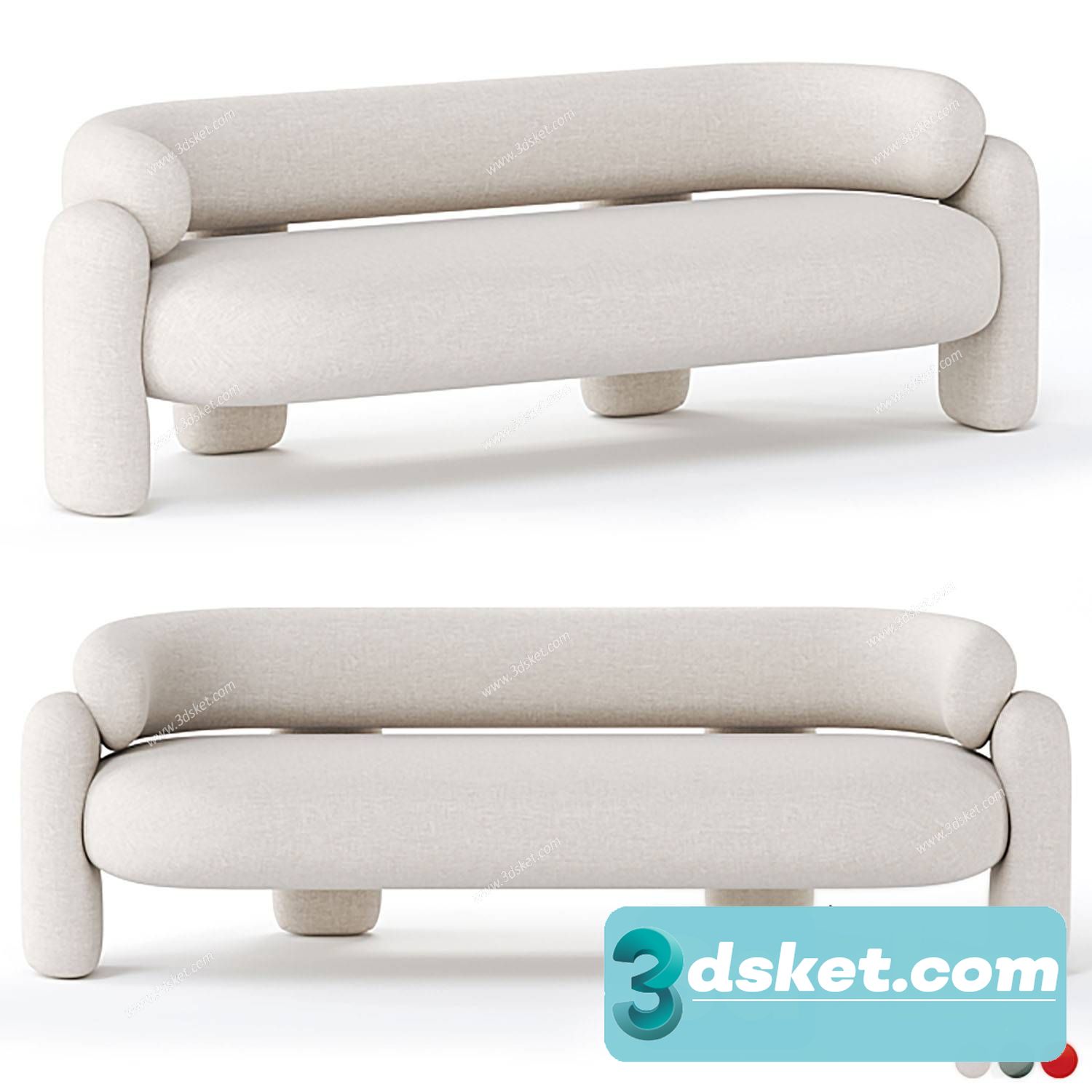 3D Model Sofa Free Download 0800