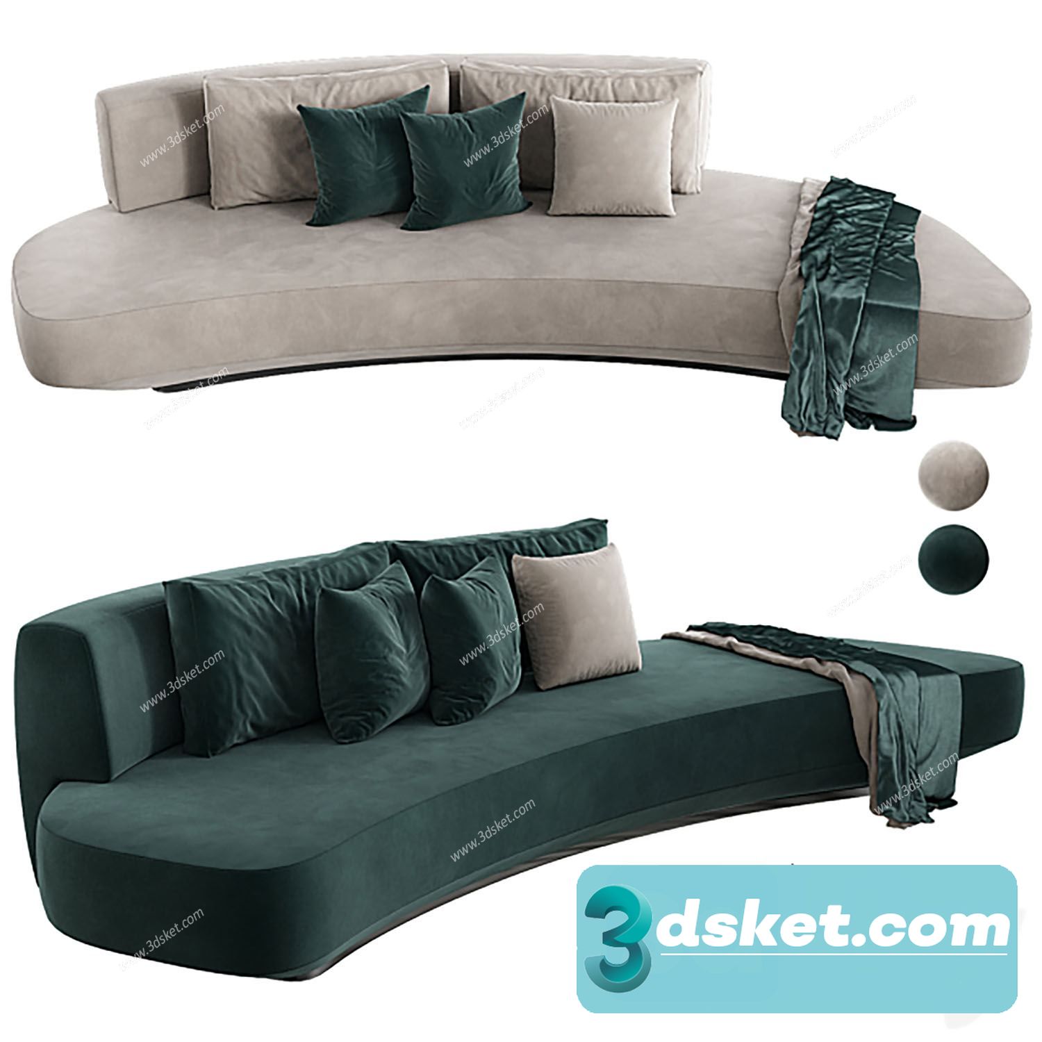 3D Model Sofa Free Download 0807