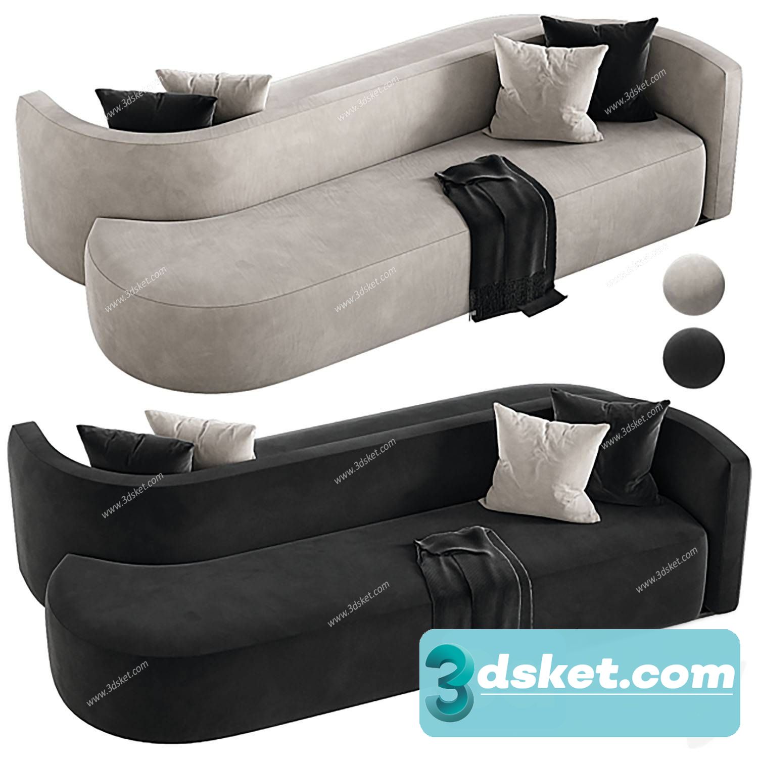 3D Model Sofa Free Download 0808
