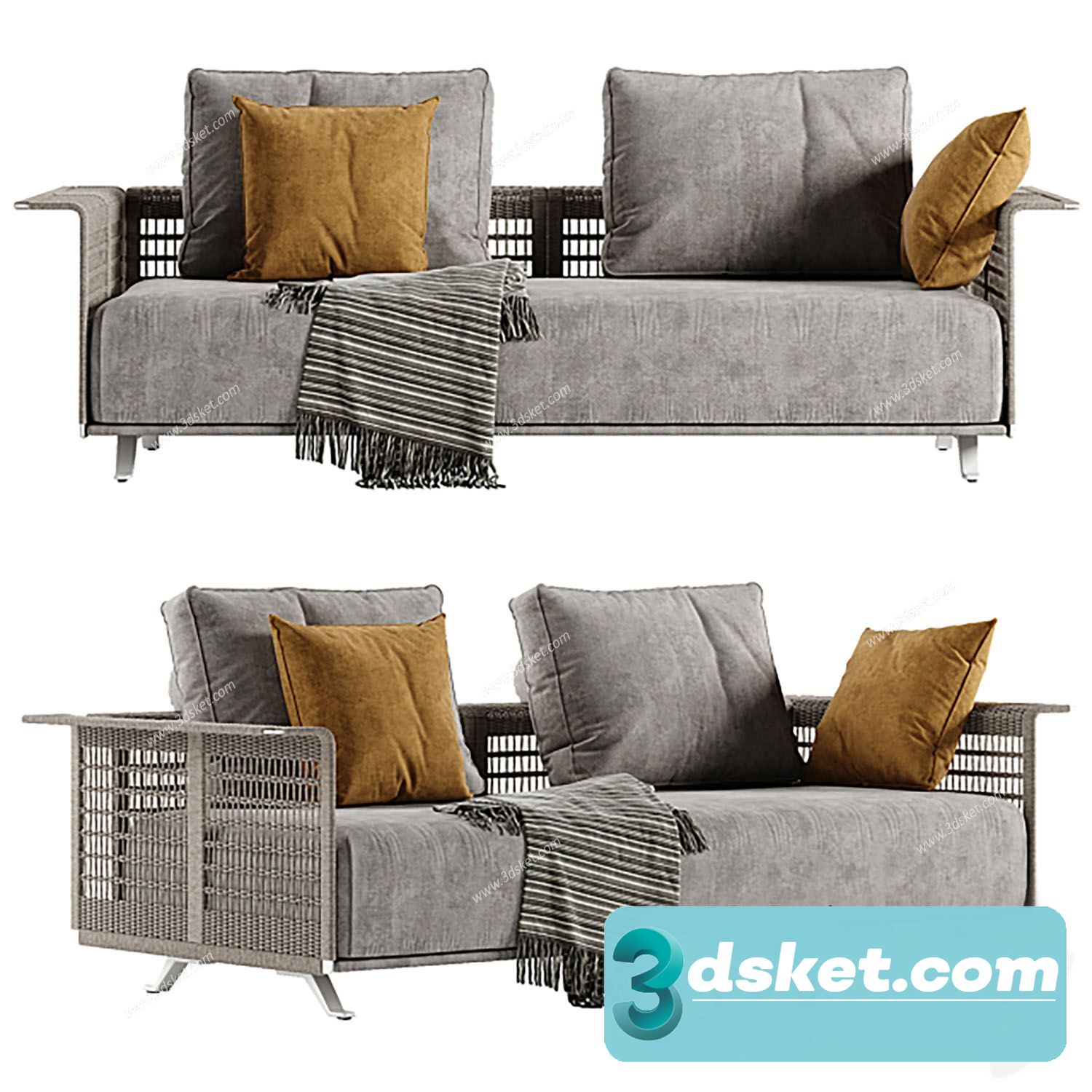 3D Model Sofa Free Download 0815