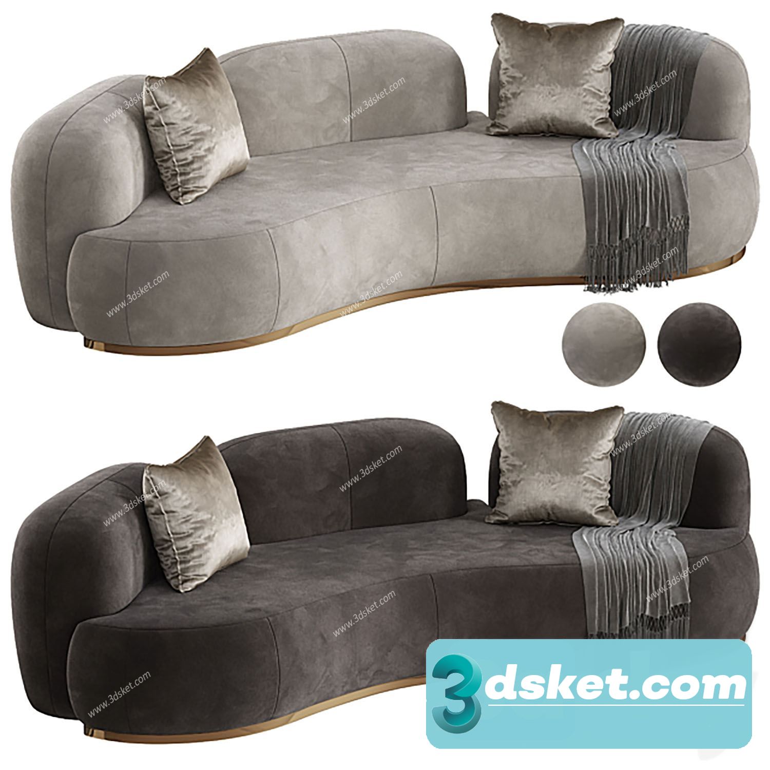 3D Model Sofa Free Download 0836 Download 3D Model Free 3dskymodel