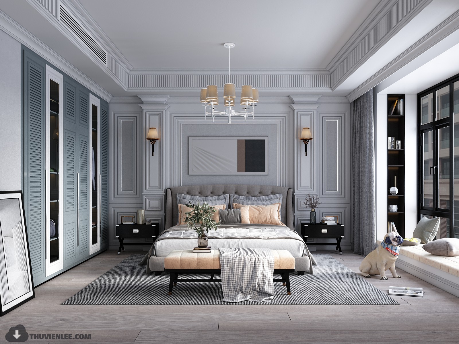 3D Interior Model Bed Room 0419 Scene 3dsmax