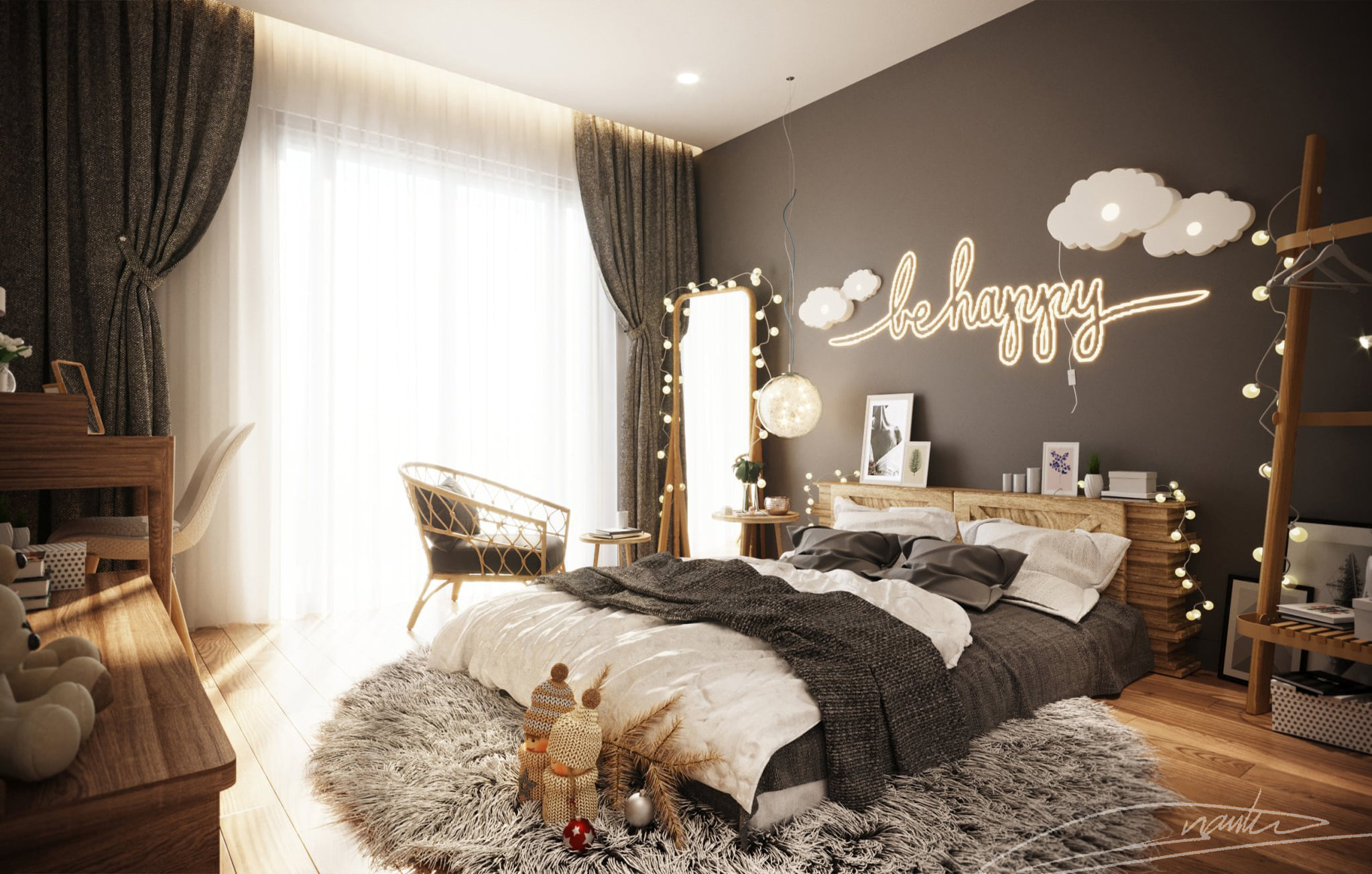 3D Interior Model Bed Room 0452 Scene 3dsmax