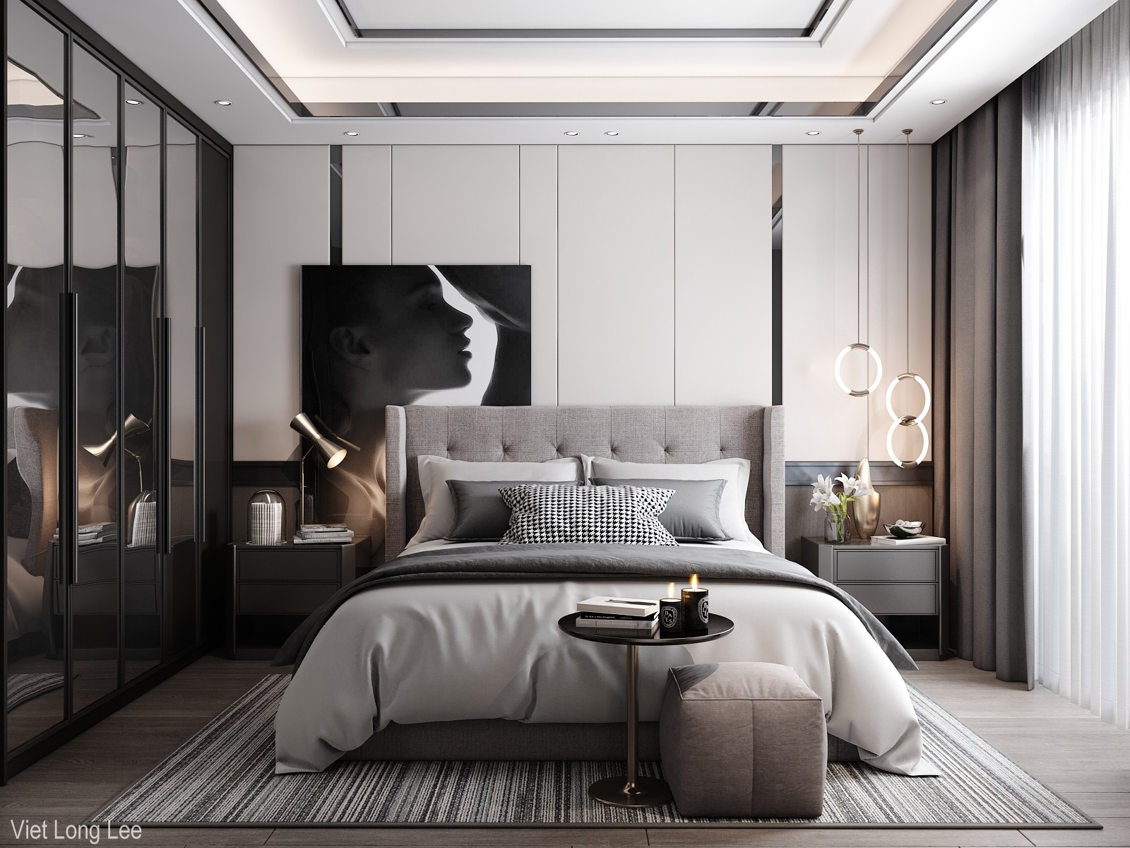 3D Interior Model Bed Room 0454 Scene 3dsmax