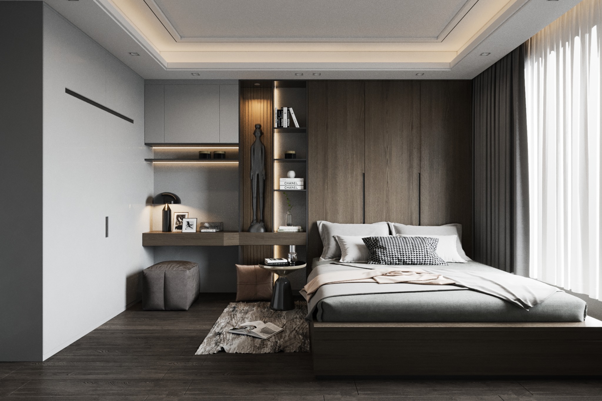 3D Interior Model Bed Room 0455 Scene 3dsmax