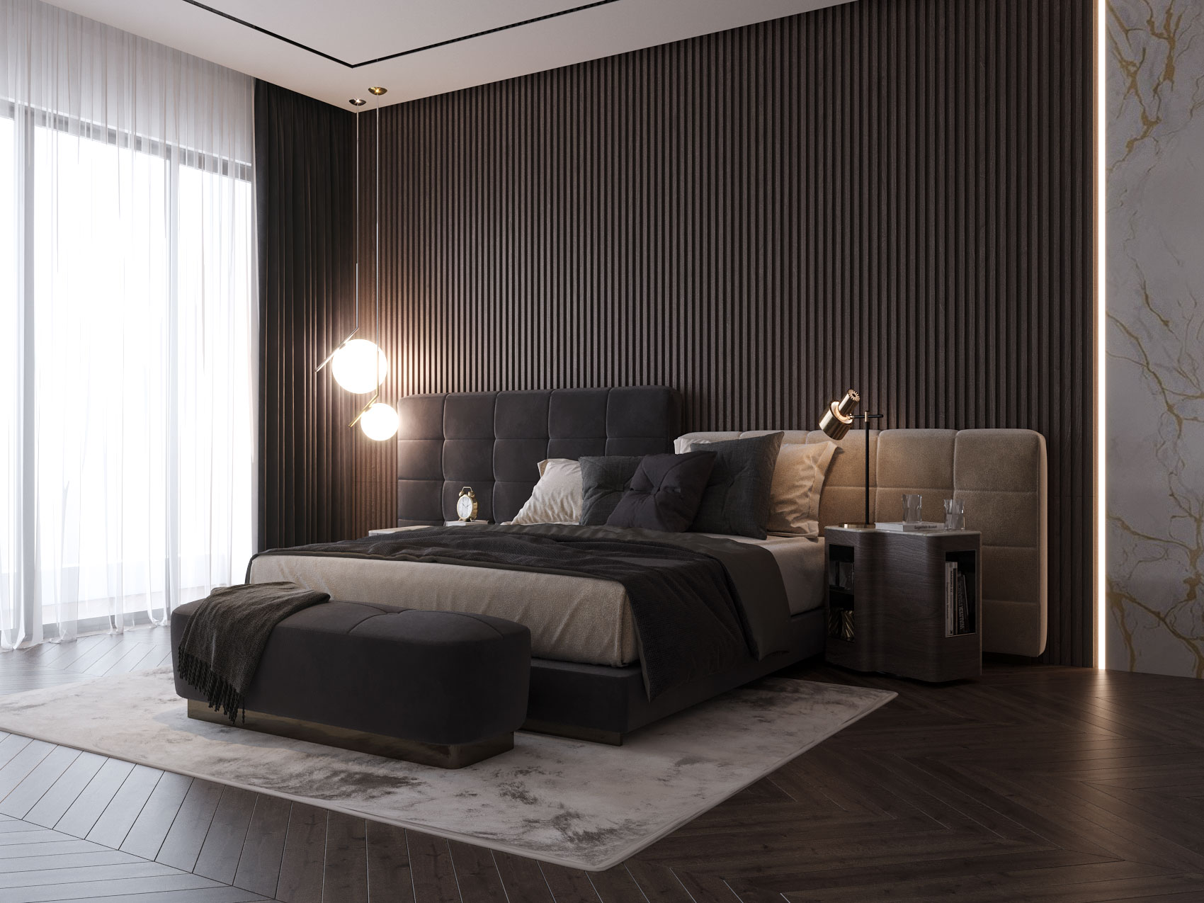3D Interior Model Bed Room 0463 Scene 3dsmax